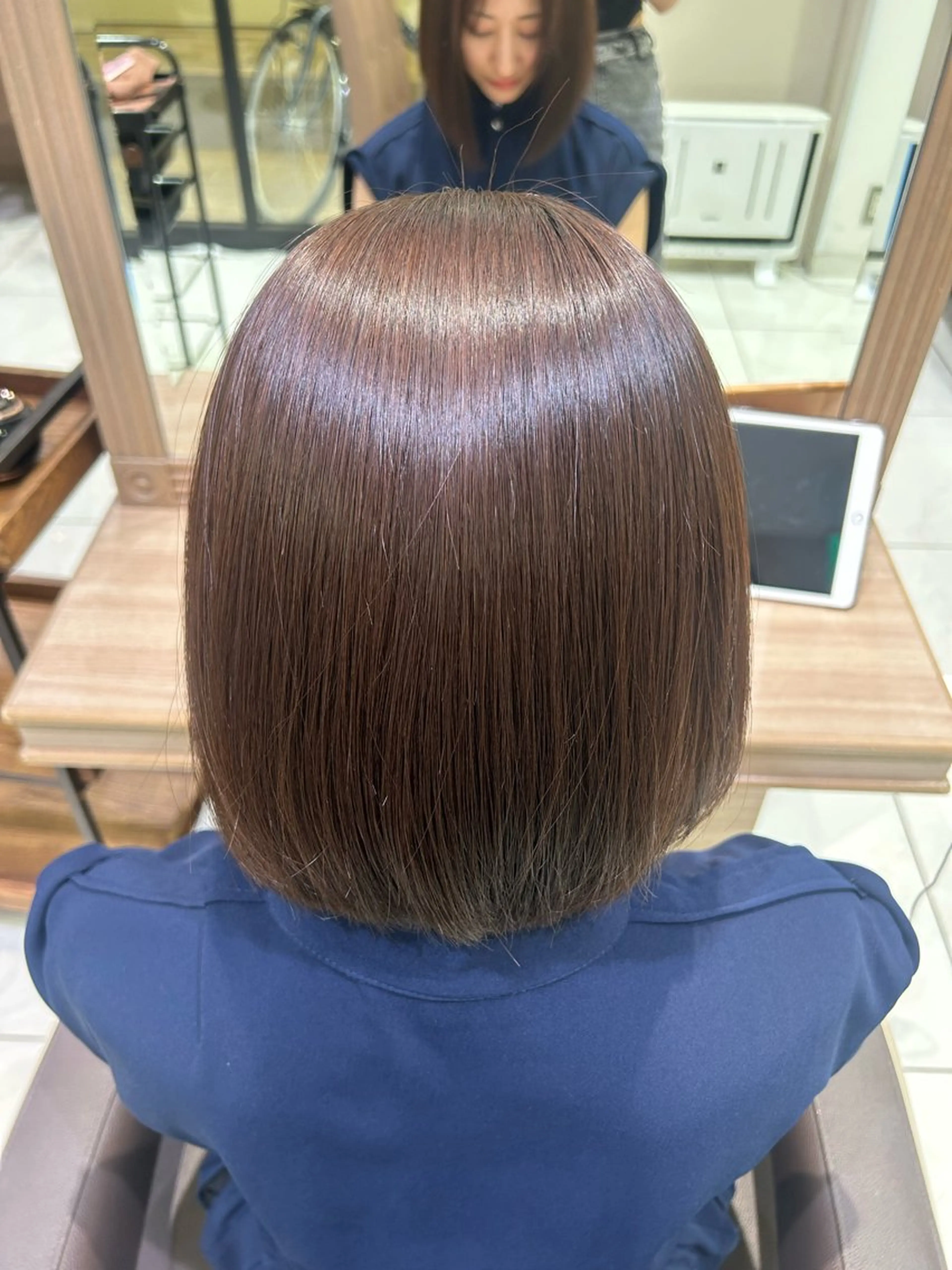 ショート ヘアカラー 韓国 ブリーチ無し Wカラー💗夢果💗のヘアスタイル