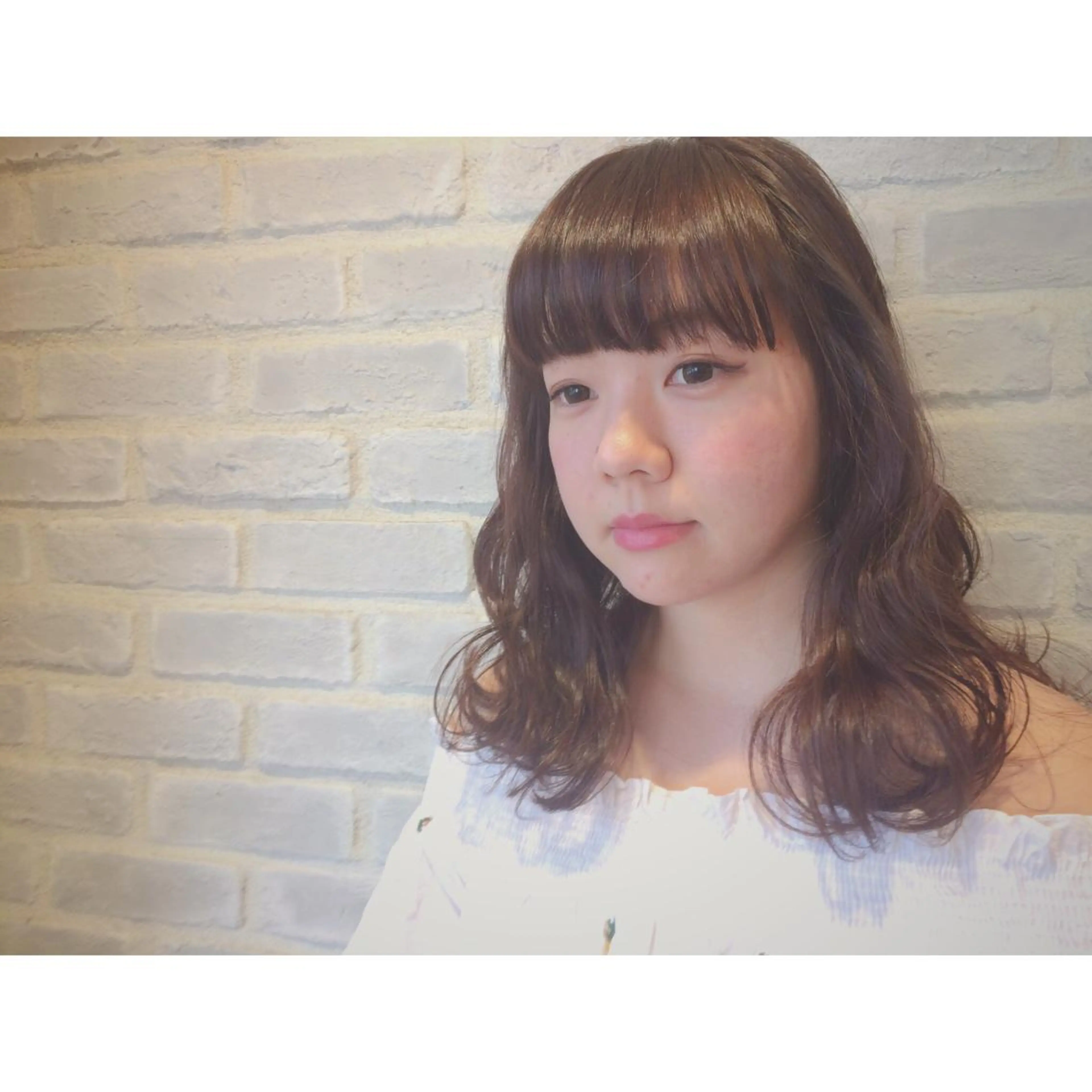 ロング カラー パーマ 藤井 菜緒のヘアスタイル