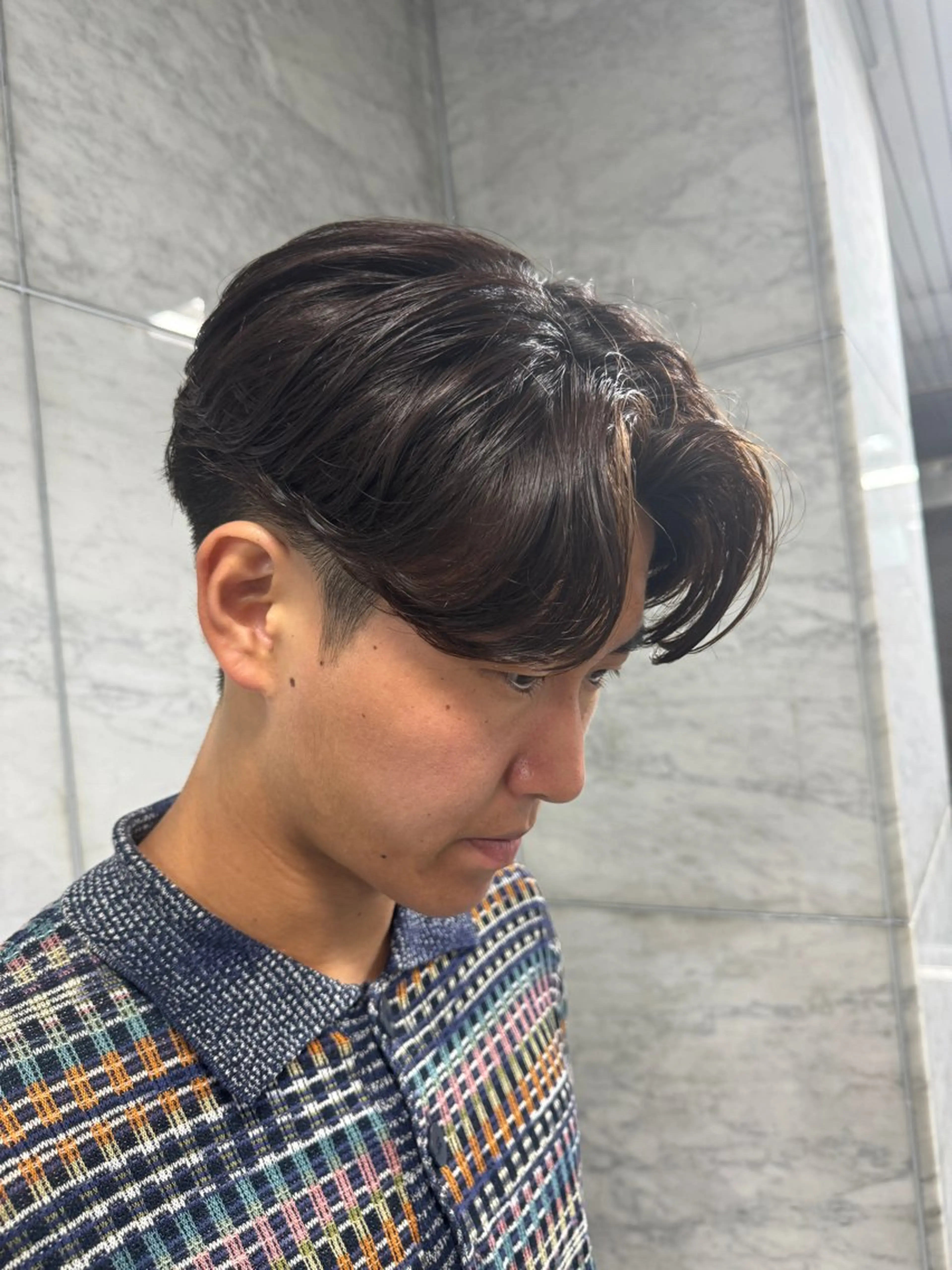 パーマ メンズ カット パーマ 京都駅/メンズサロン 山田司のヘアスタイル