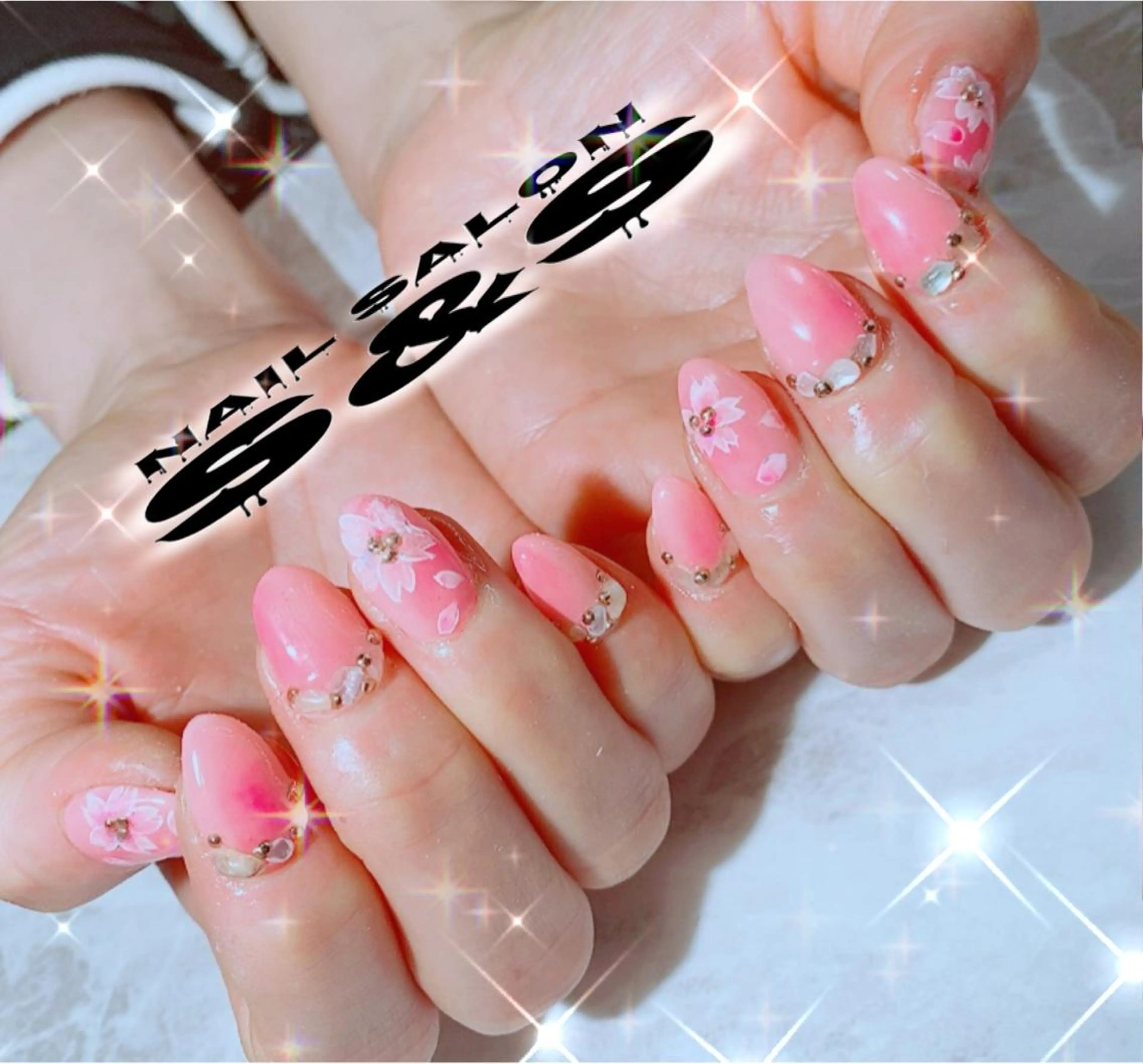 ネイル 桜ネイル 長さ出し メンズネイル 持ち込み スカルプネイル S&S 村田小百合のネイルデザイン