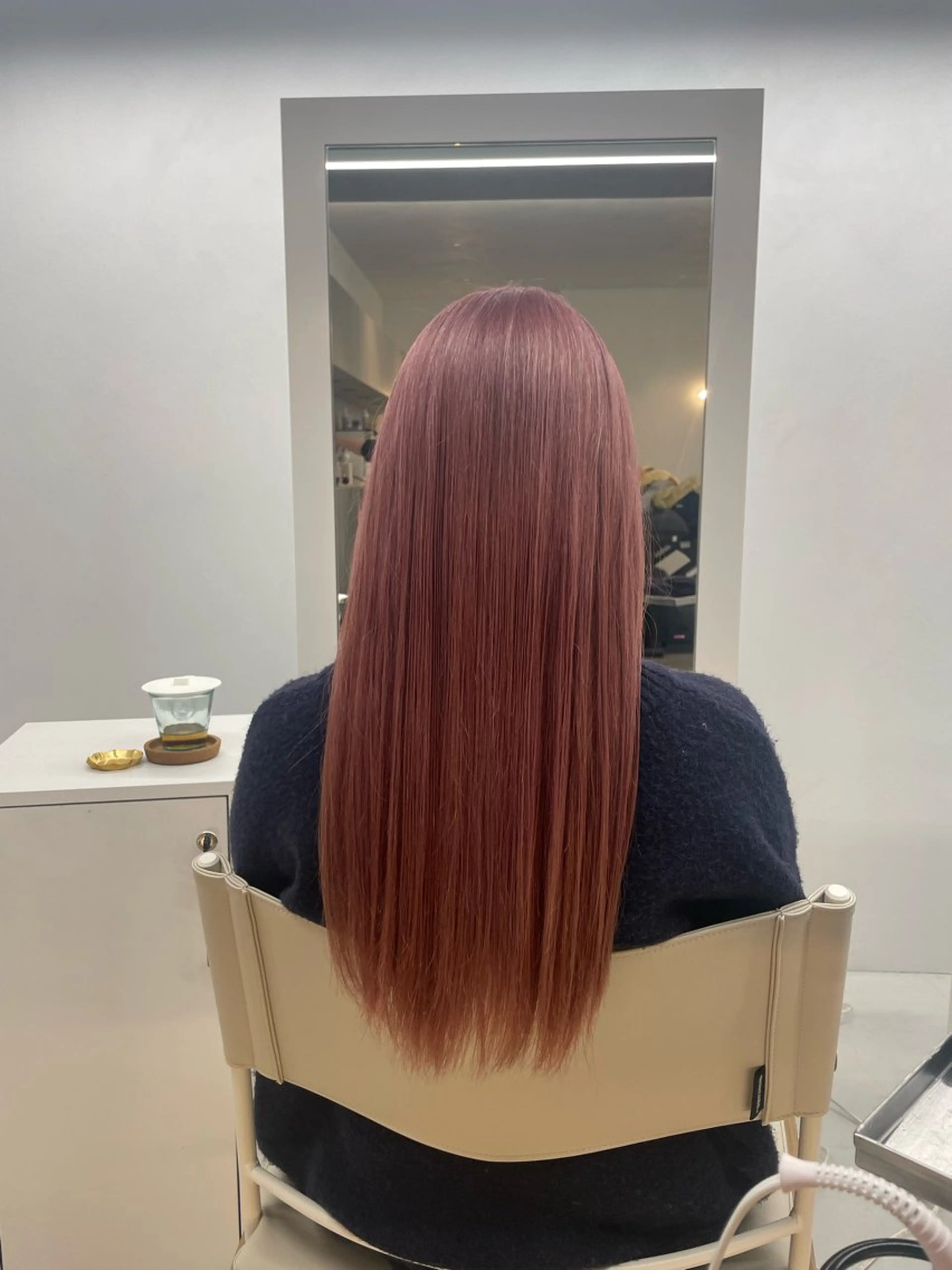 カラー ベージュカラー ピンクカラー ピンクベージュ ヘアカラー トリートメント 透明感/艶髪カラー/ 韓国/rinaのヘアスタイル