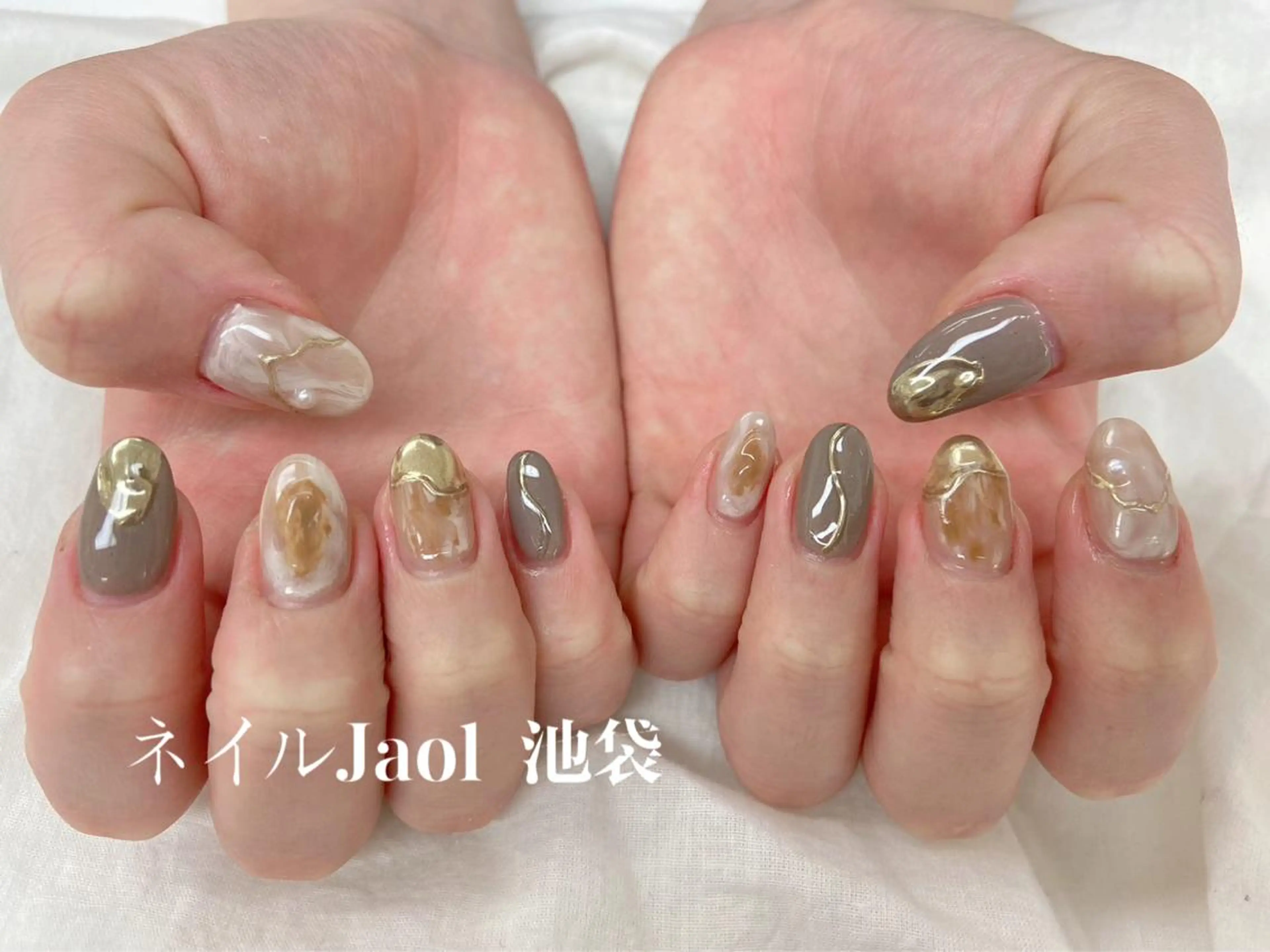 ミディアム ハンドネイル nail jaol池袋店所属・ネイルJaol 池袋のネイルデザイン