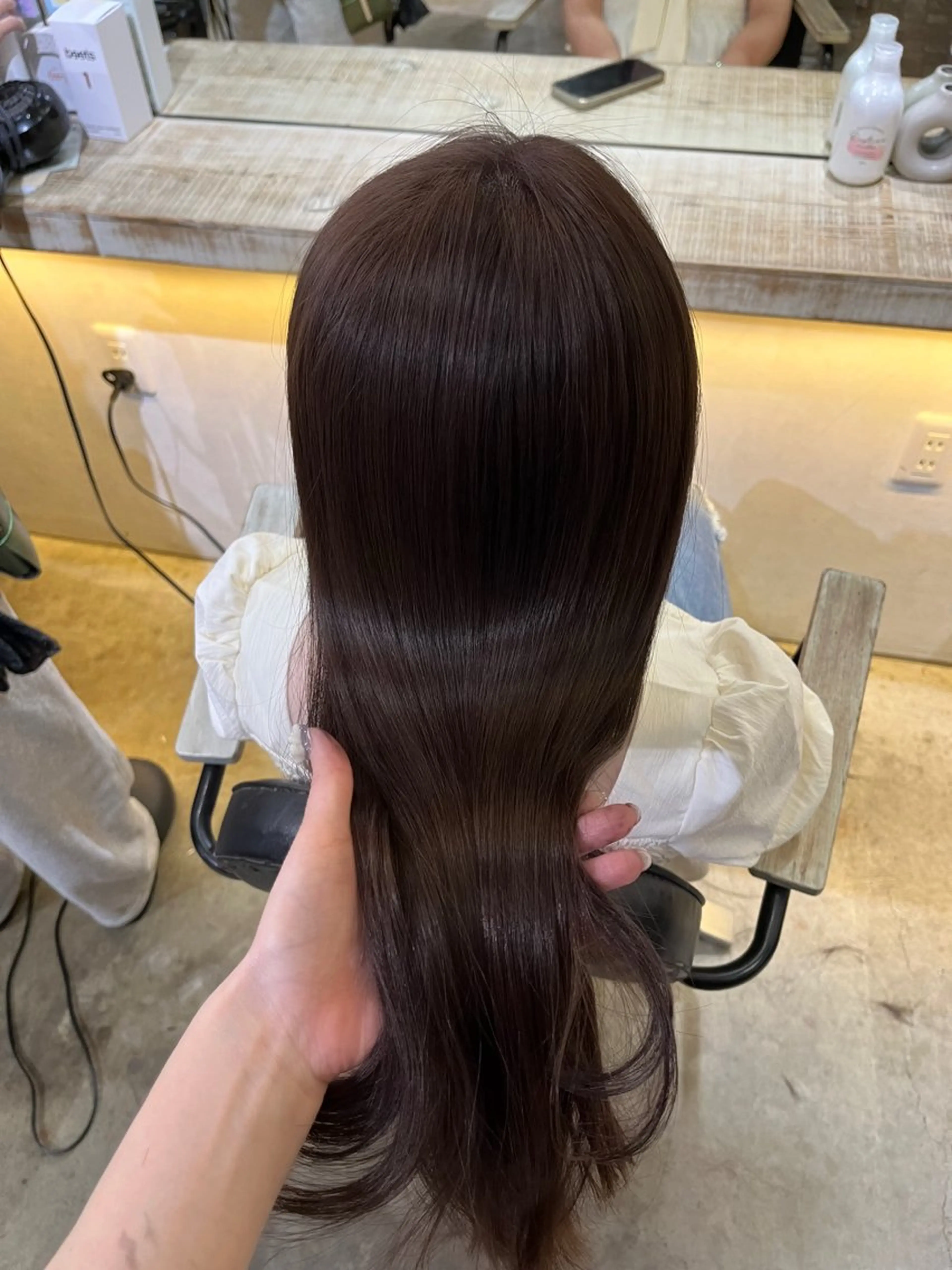 ロング カット ヘアカラー トリートメント 小顔カット/韓国 カラー🌙shikiのヘアスタイル