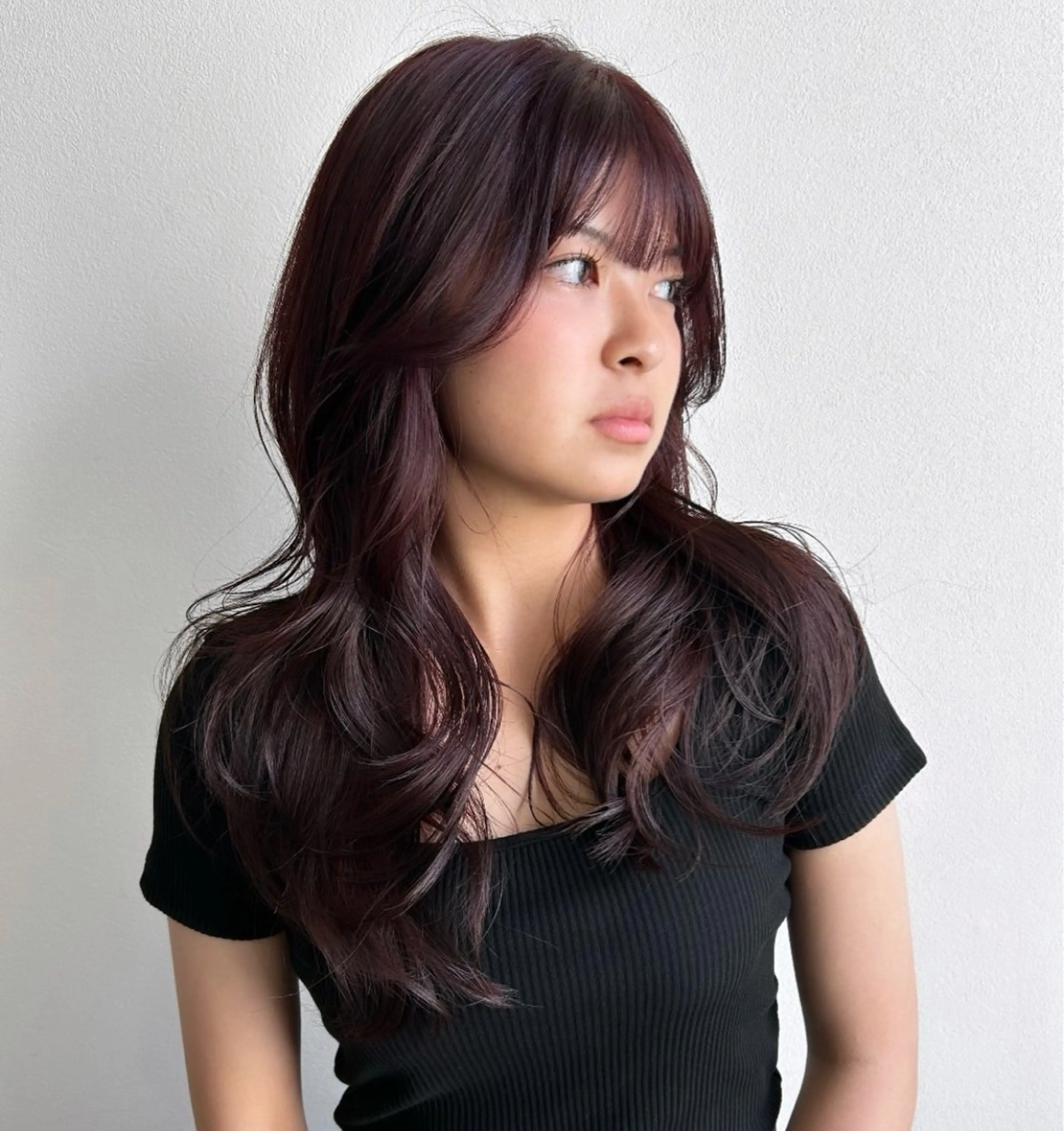 ロング カラー レイヤーカット カット ヘアカラー risako🇰🇷 韓国ヘア/レイヤーのヘアスタイル