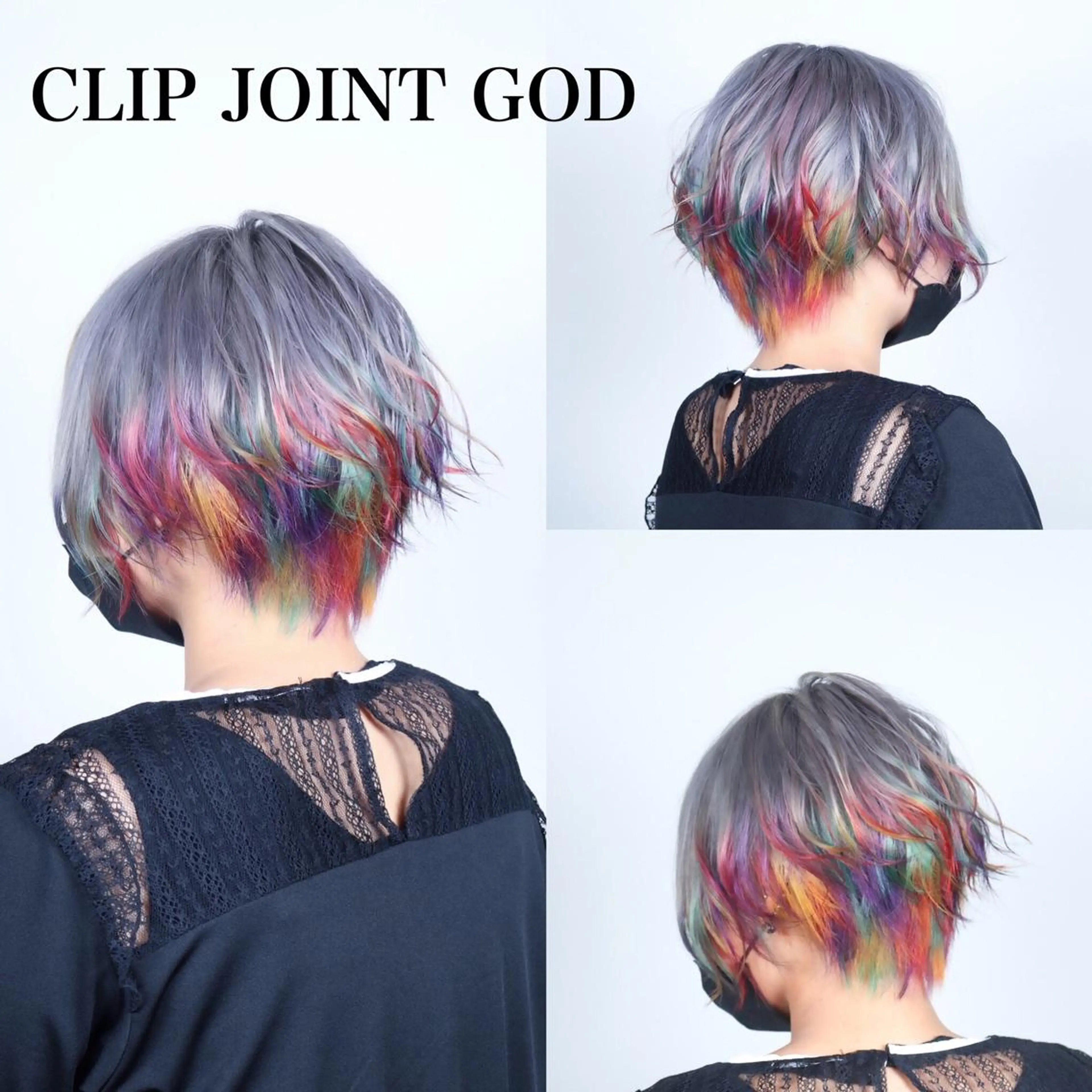 ショート カラー グラデーションカラー メッシュ シルバー ヘアカラー 今泉 周のヘアスタイル