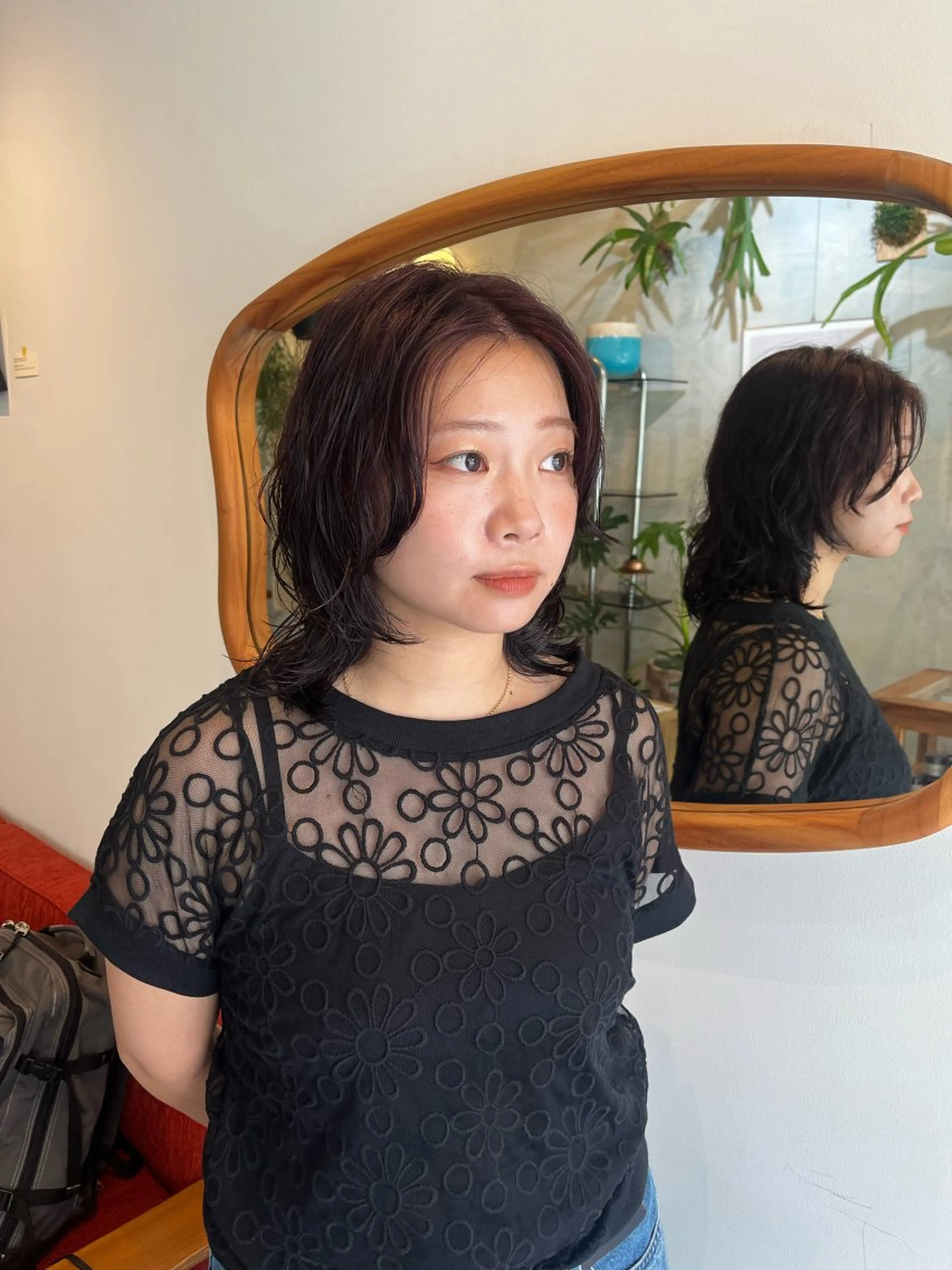 ミディアム カラー ローズカラー 尾藤 浩一のヘアスタイル