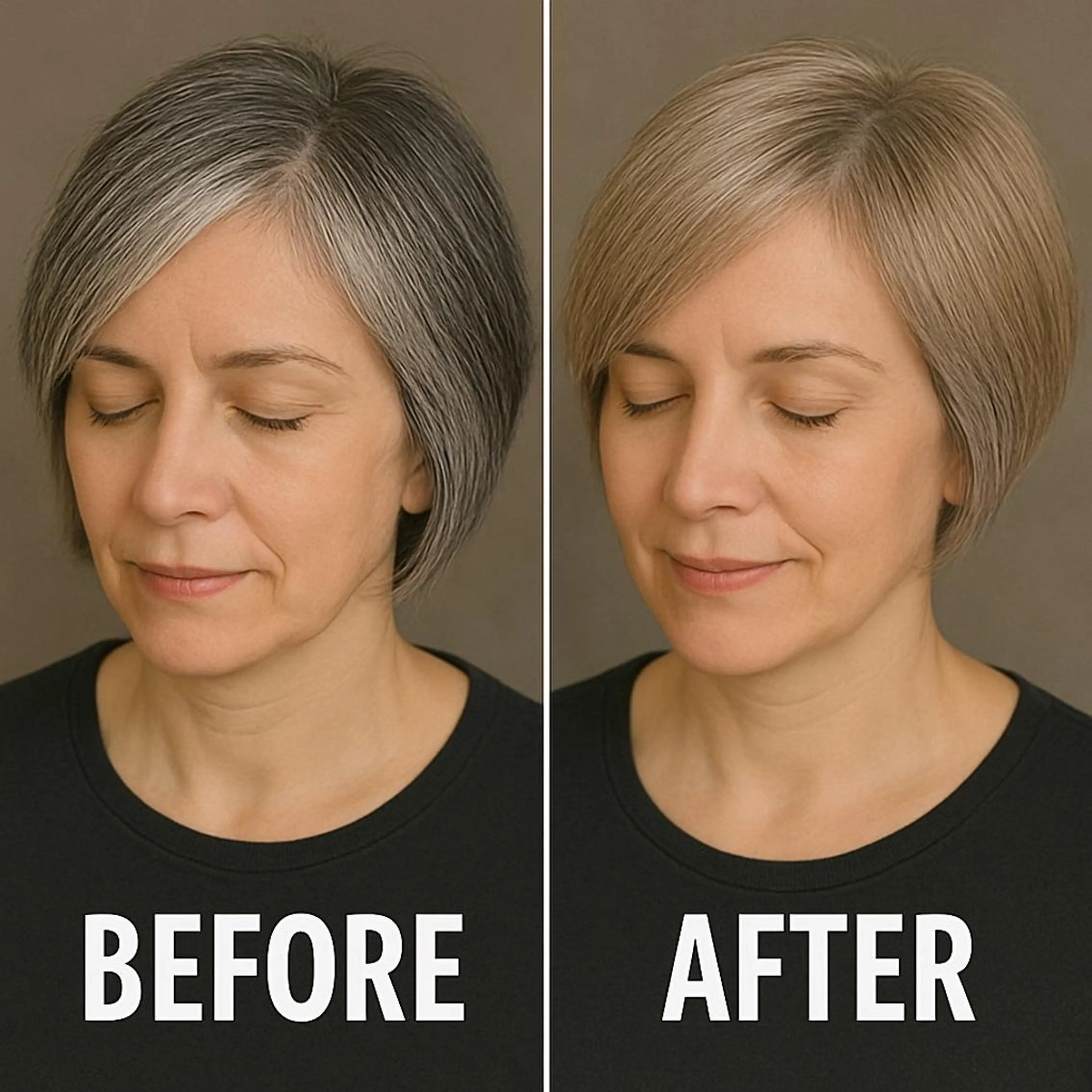 【脱🐭白髪染め】カット＋白髪染めはがし＋オンカラー＋クイックトリートメントの写真