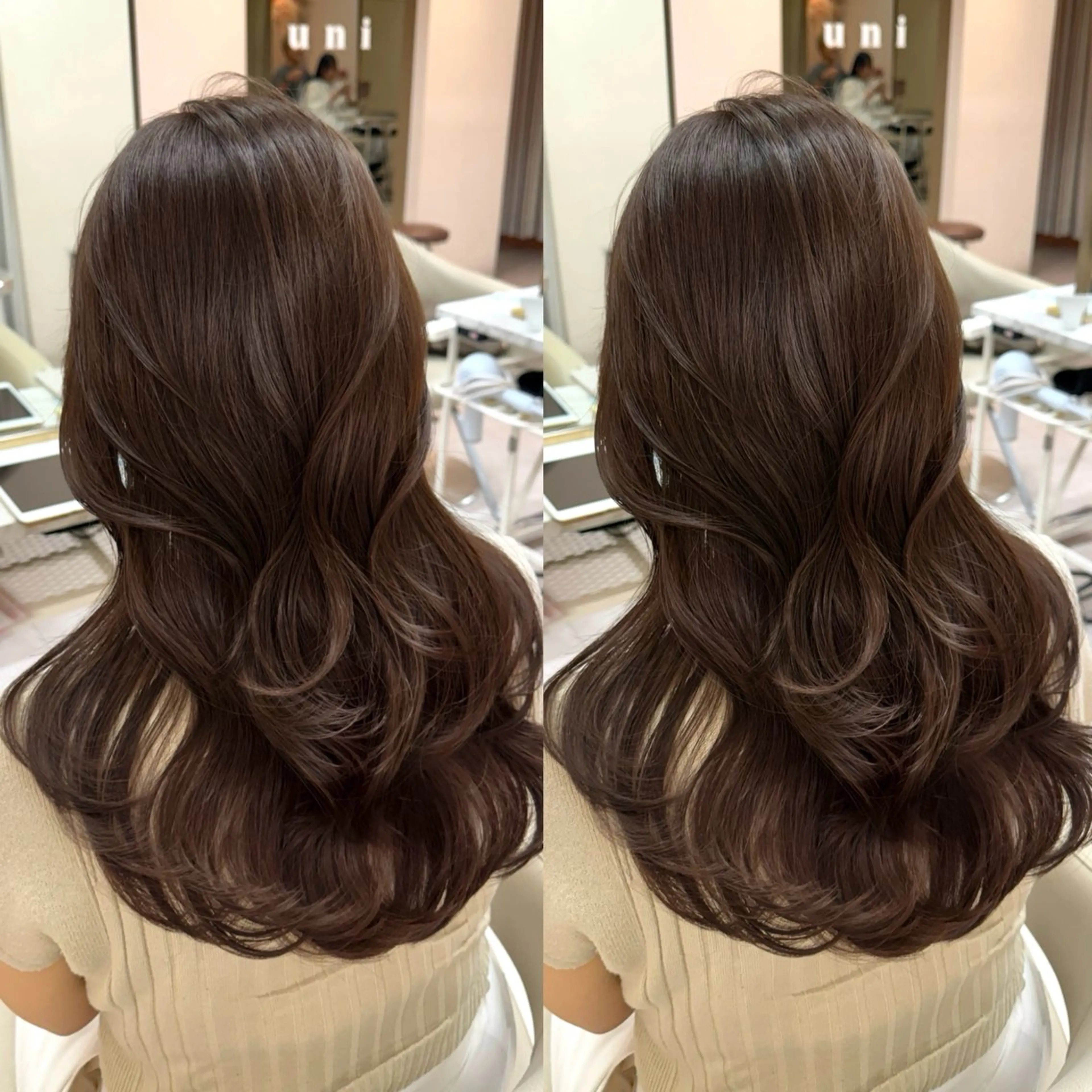 ロング カラー カット ヘアカラー トリートメント ♡韓国/レイヤー カット/Ayana♡のヘアスタイル