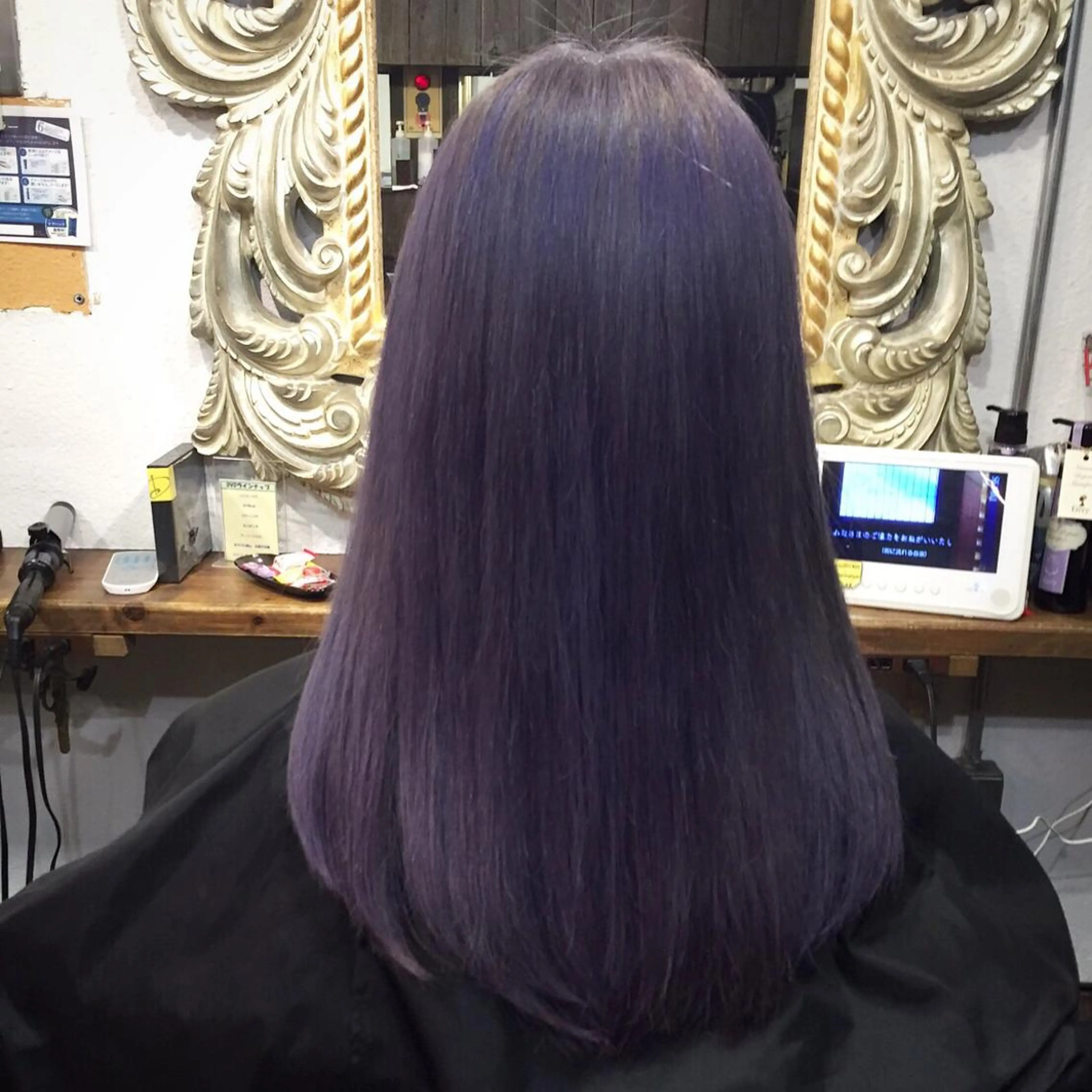 ミディアム セミロング ロング カラー 髪質改善×ハイトーン 中田啄也のヘアスタイル