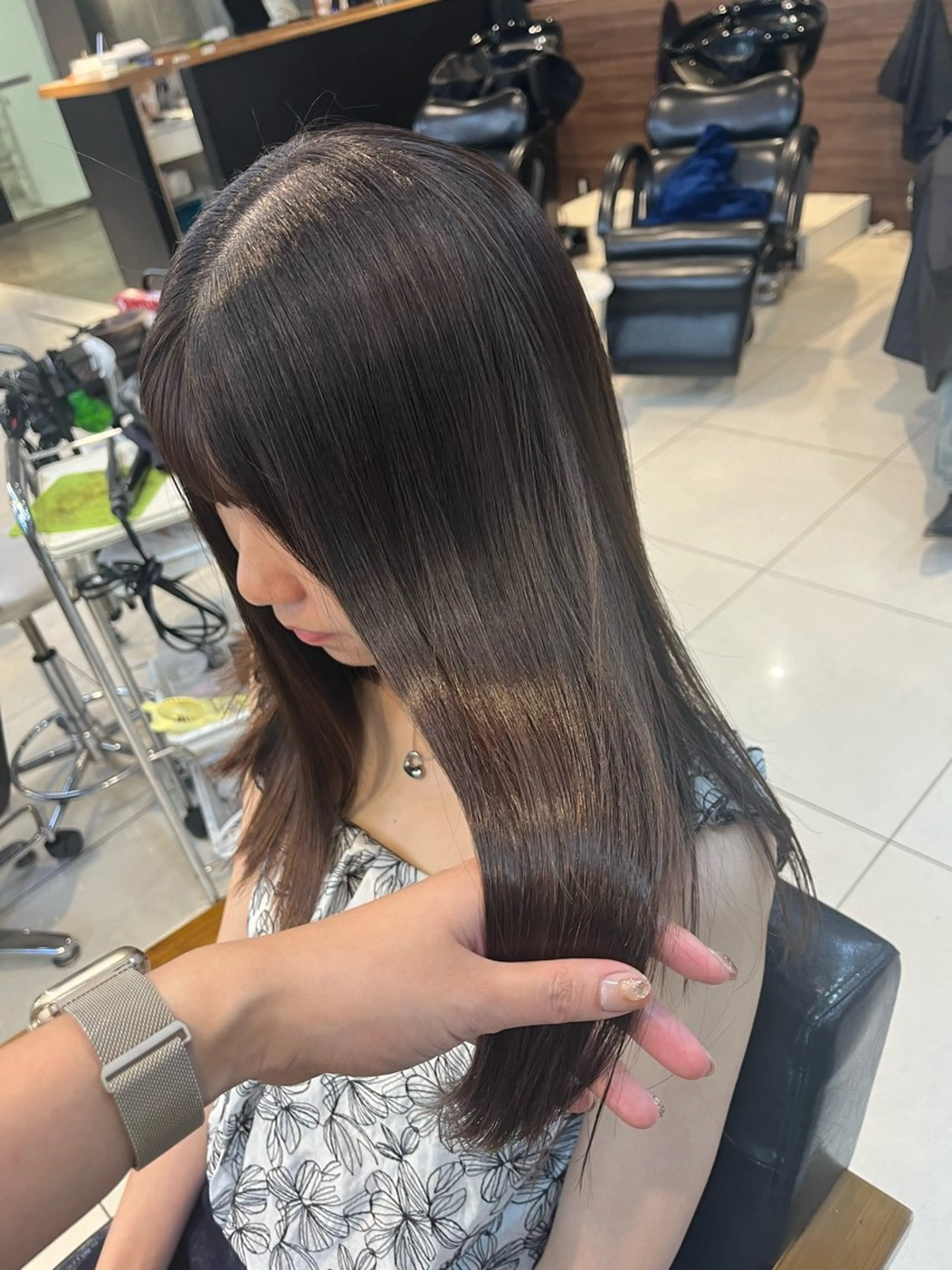 ロング カラー ヘアアレンジ キッズ グレージュ GO TODAY SHAiRE SALON所属・透明感カラー🤎 ゆりのヘアスタイル