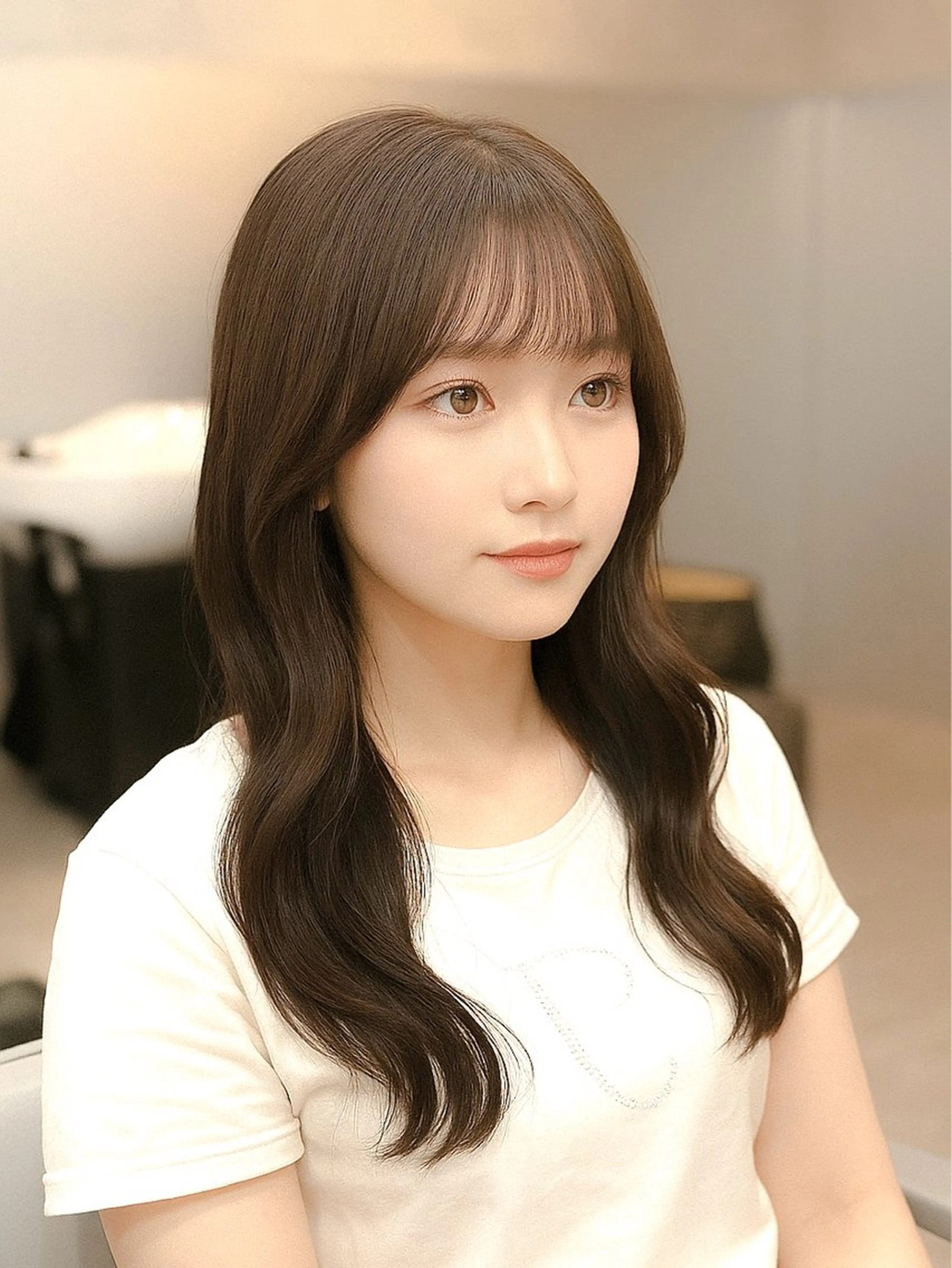 【🫧韓国ヘアご提案ならお任せ🫧】小顔に見せるカット➕ワンカラー➕うる艶トリートメント💗✨の写真