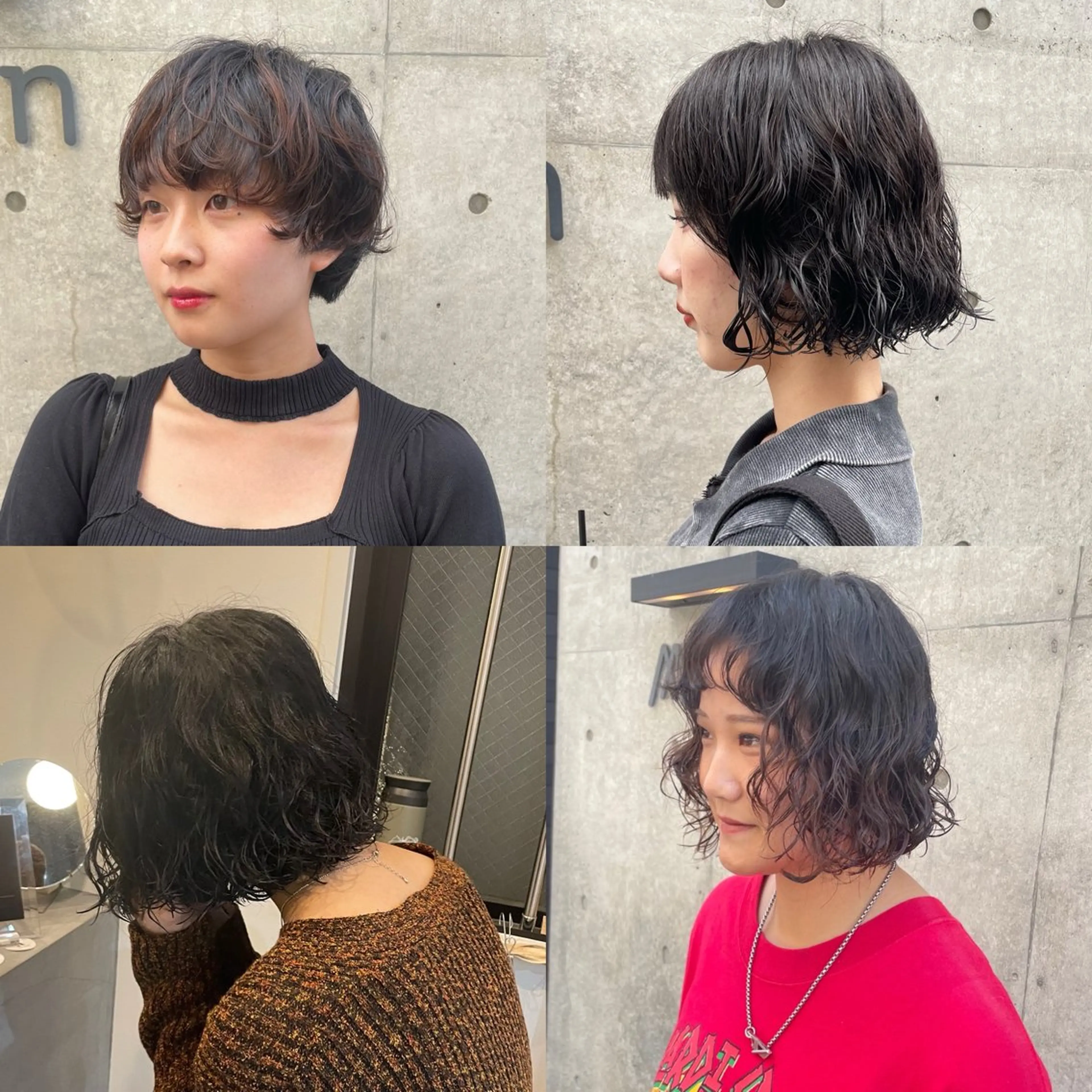 《平日限定‼️》ショートorボブカット＋パーマ(＋2200円oggiottoスタンダードトリートメント)の写真