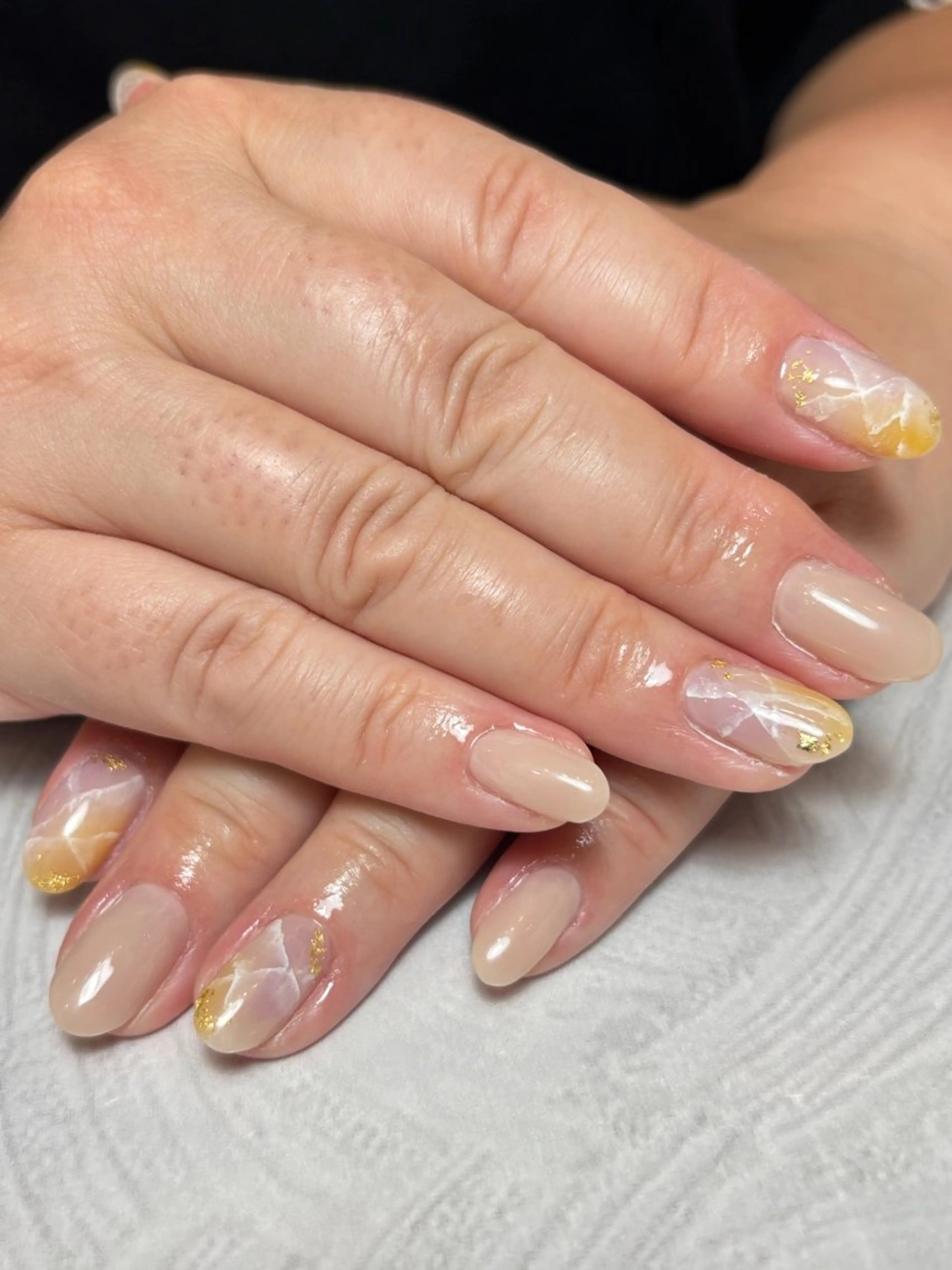 ネイル 大理石ネイル(マーブル) アシスタント SAKURAのネイルデザイン