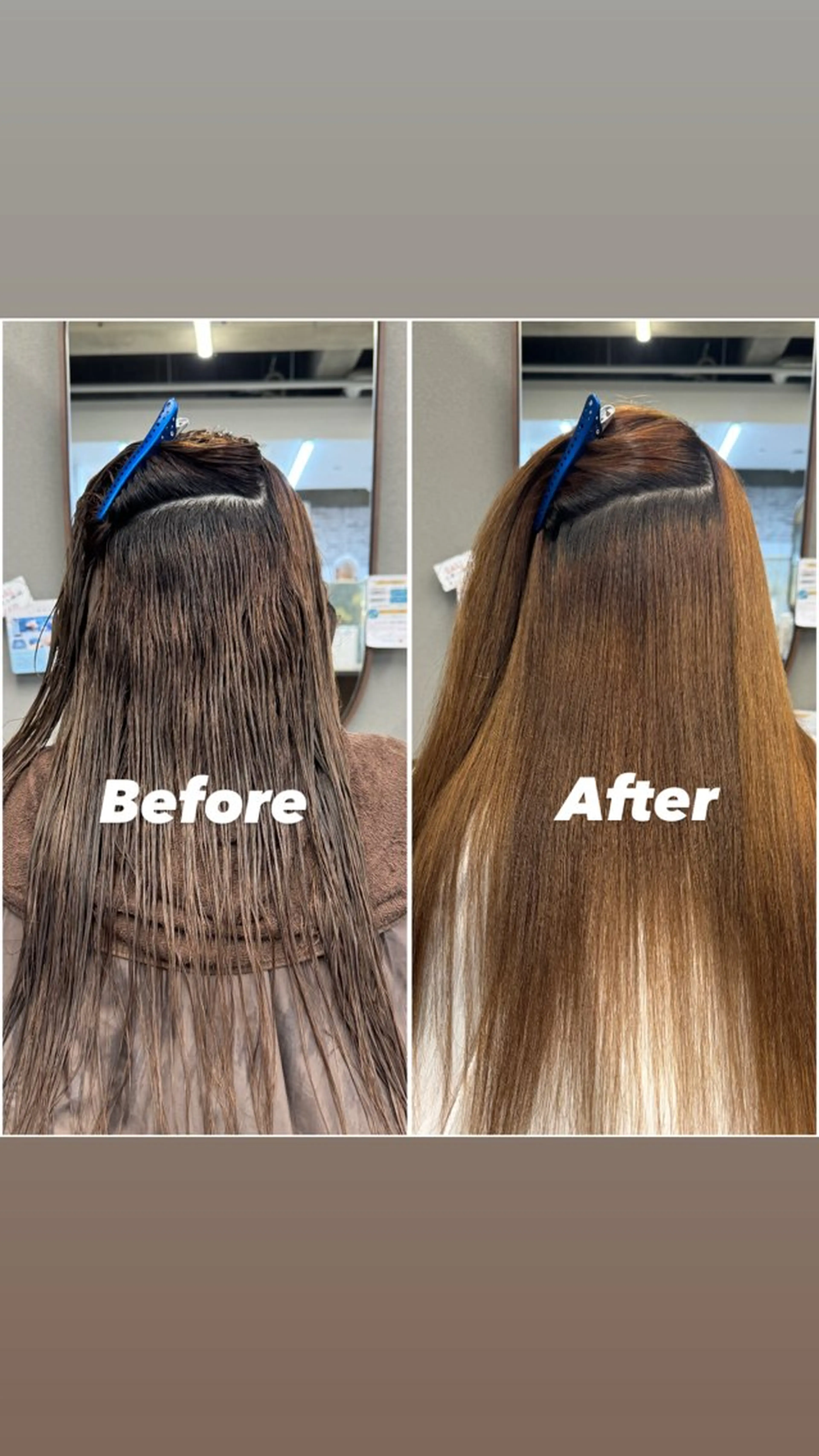 【ダメージレスで柔らかく自然な艶々ストレートに】🪽カット＋BIKAKUケアストレート(縮毛矯正)＋トリートメント🪽の写真
