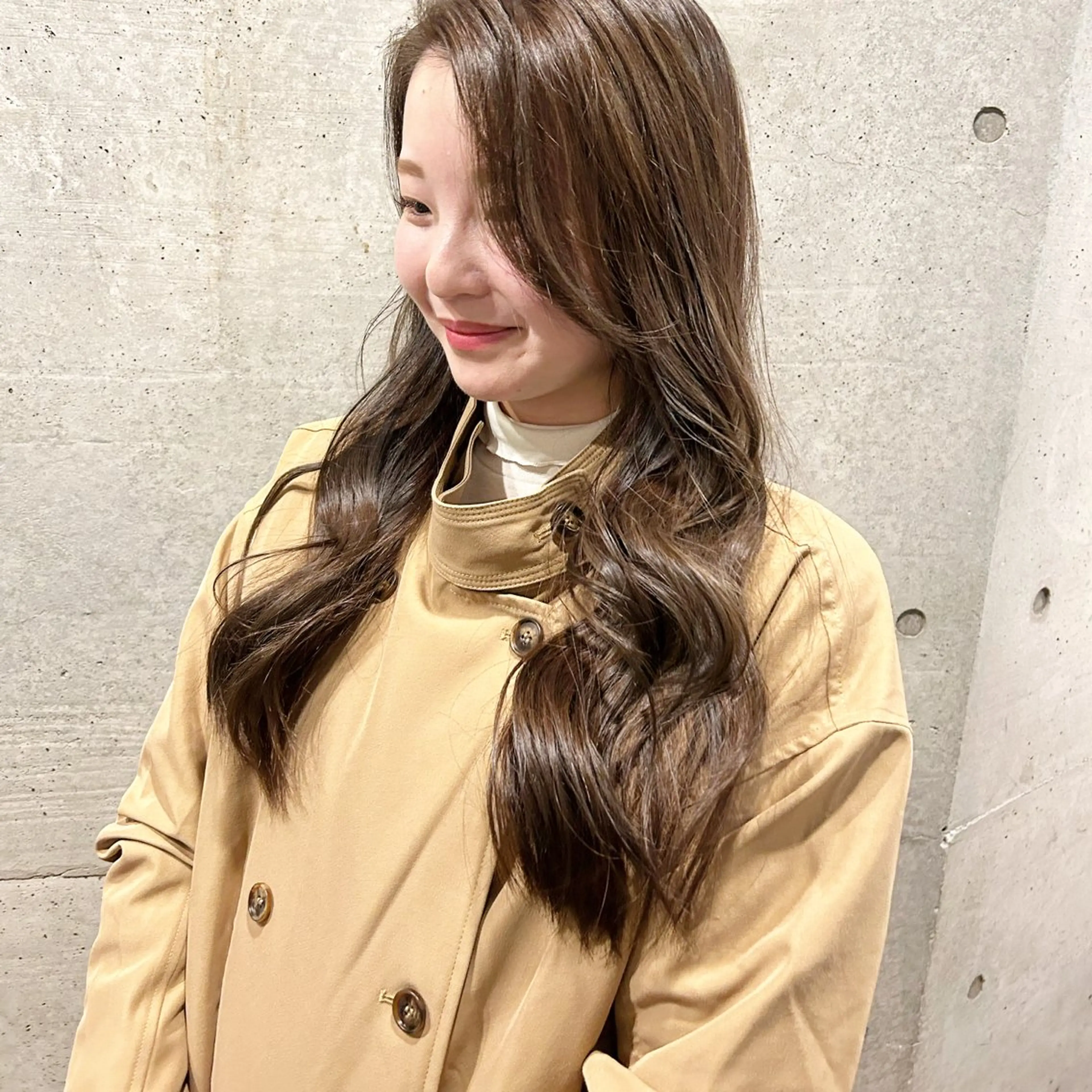 ロング カラー ベージュカラー カット ヘアカラー トリートメント 後藤紗英/髪質改善 /オリーブベージュのヘアスタイル