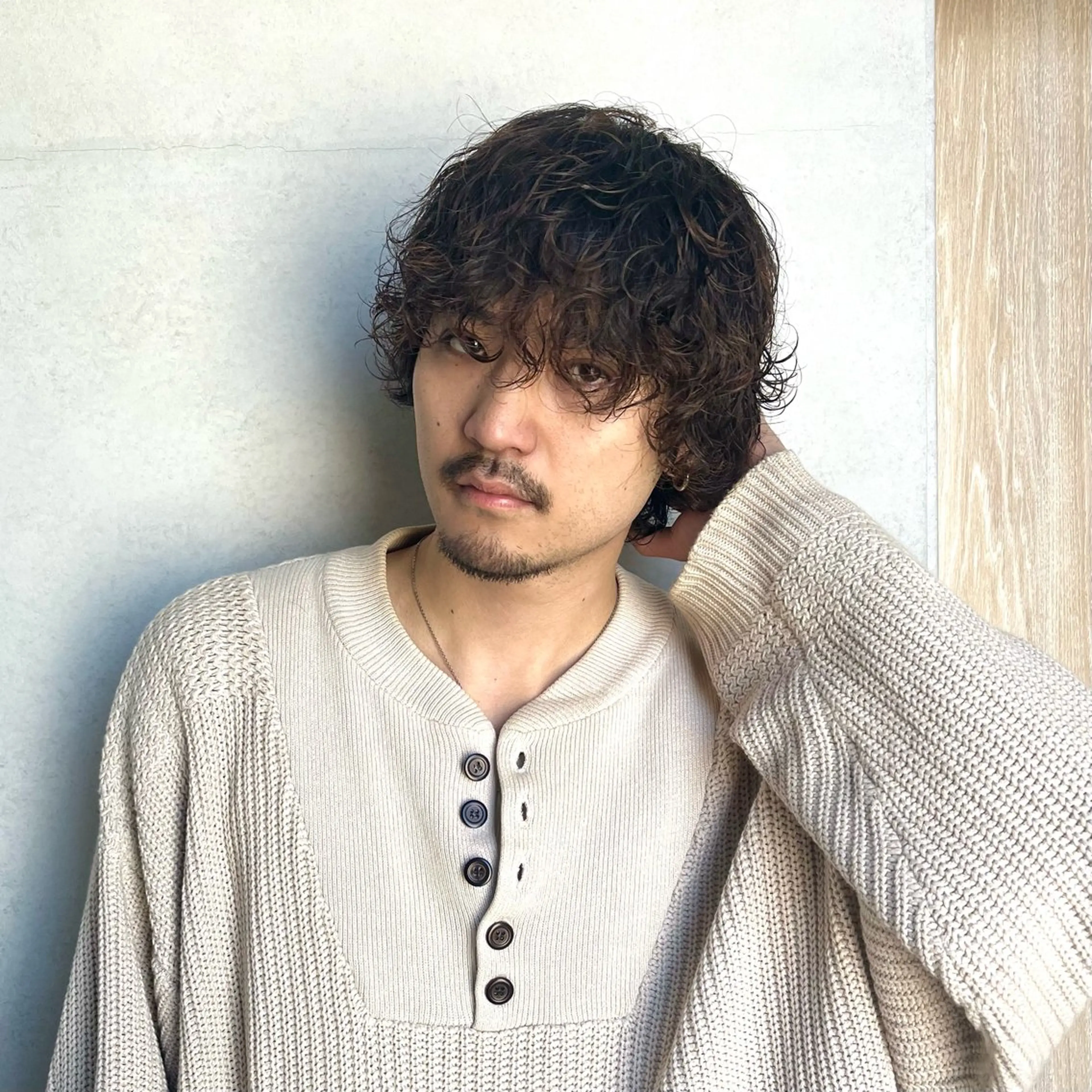 ミディアム パーマ メンズ ミディアムパーマ メンズパーマ 波巻きパーマ カット パーマ CANAAN hair salon 表参道店所属・🌿‬ナチュラルヘア /パーマ/蒼真🍃のヘアスタイル