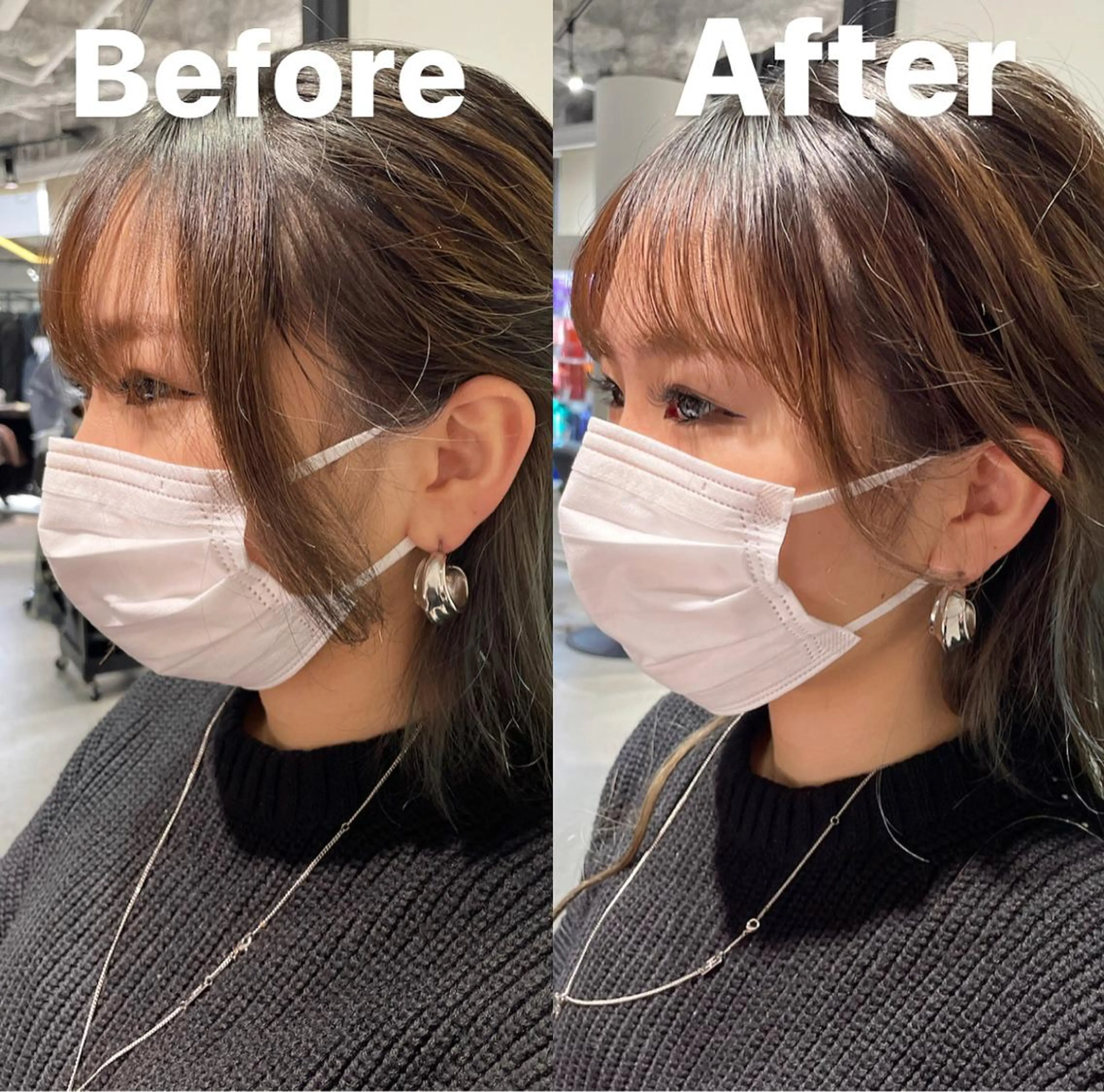 セミロング One By The Ect所属・ショート/脱白髪染め ☆宇﨑悠実のヘアスタイル