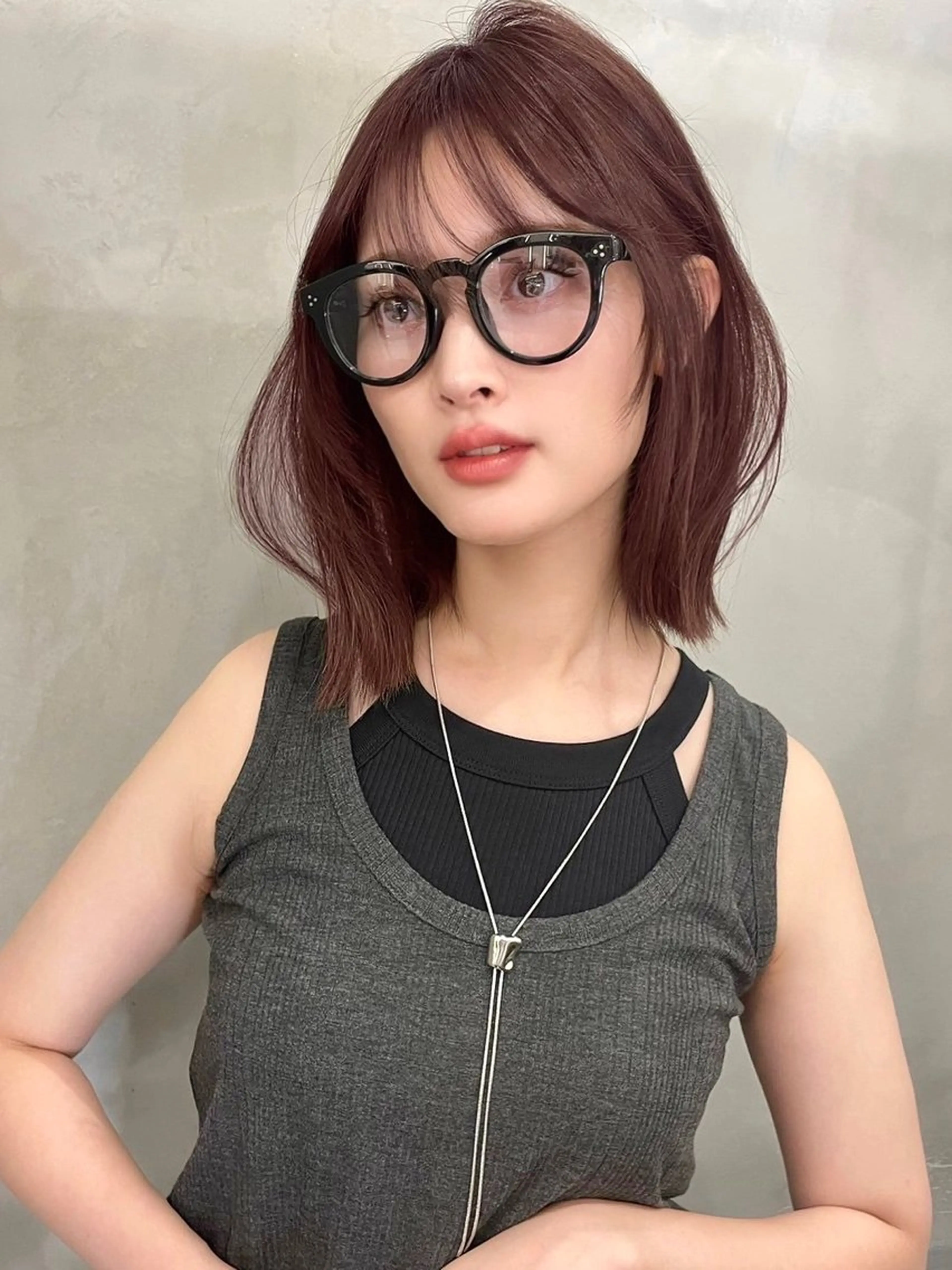 ミディアム くびれヘア くどうももか 浦和　ショート　ボブのヘアスタイル