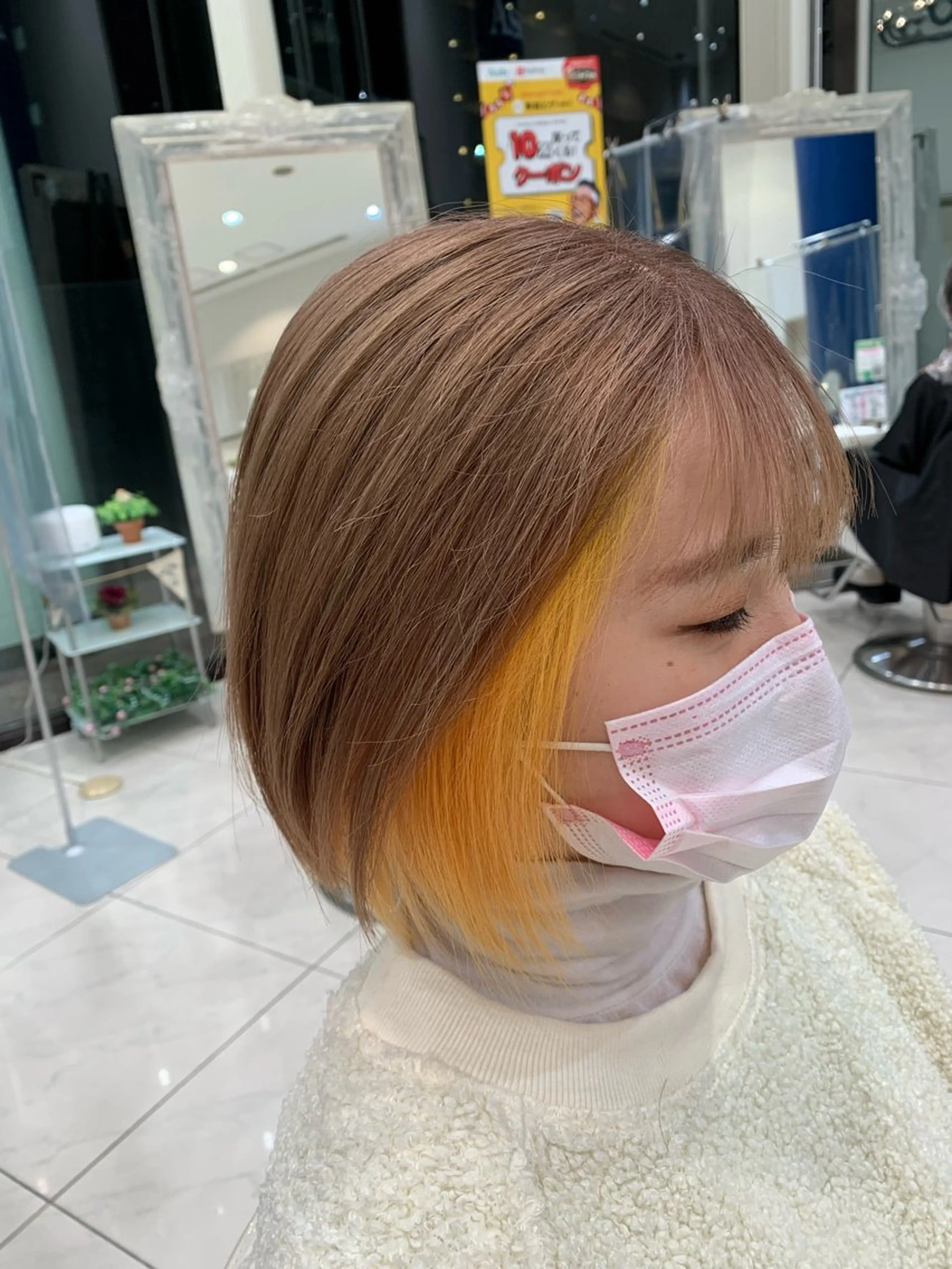 ミディアム イエローカラー 店舗代表　佐藤 幸平のヘアスタイル