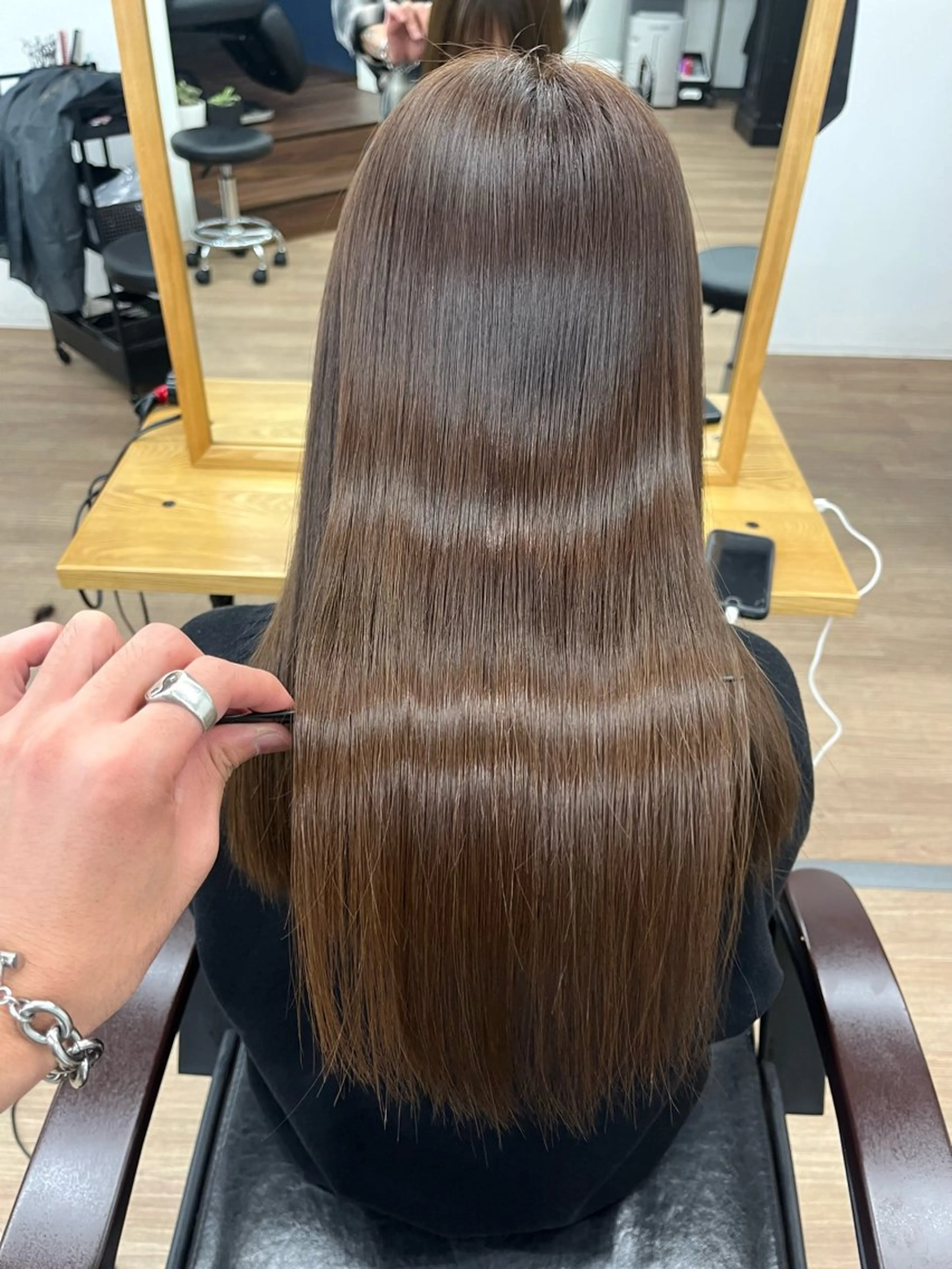 ロング カラー パーマ ヘアアレンジ メンズ ベージュカラー 顔周りカット 髪質改善 レイヤーカット トリートメント ヘアカラー トリートメント 💎髪質改善特化💎 RUITOのヘアスタイル