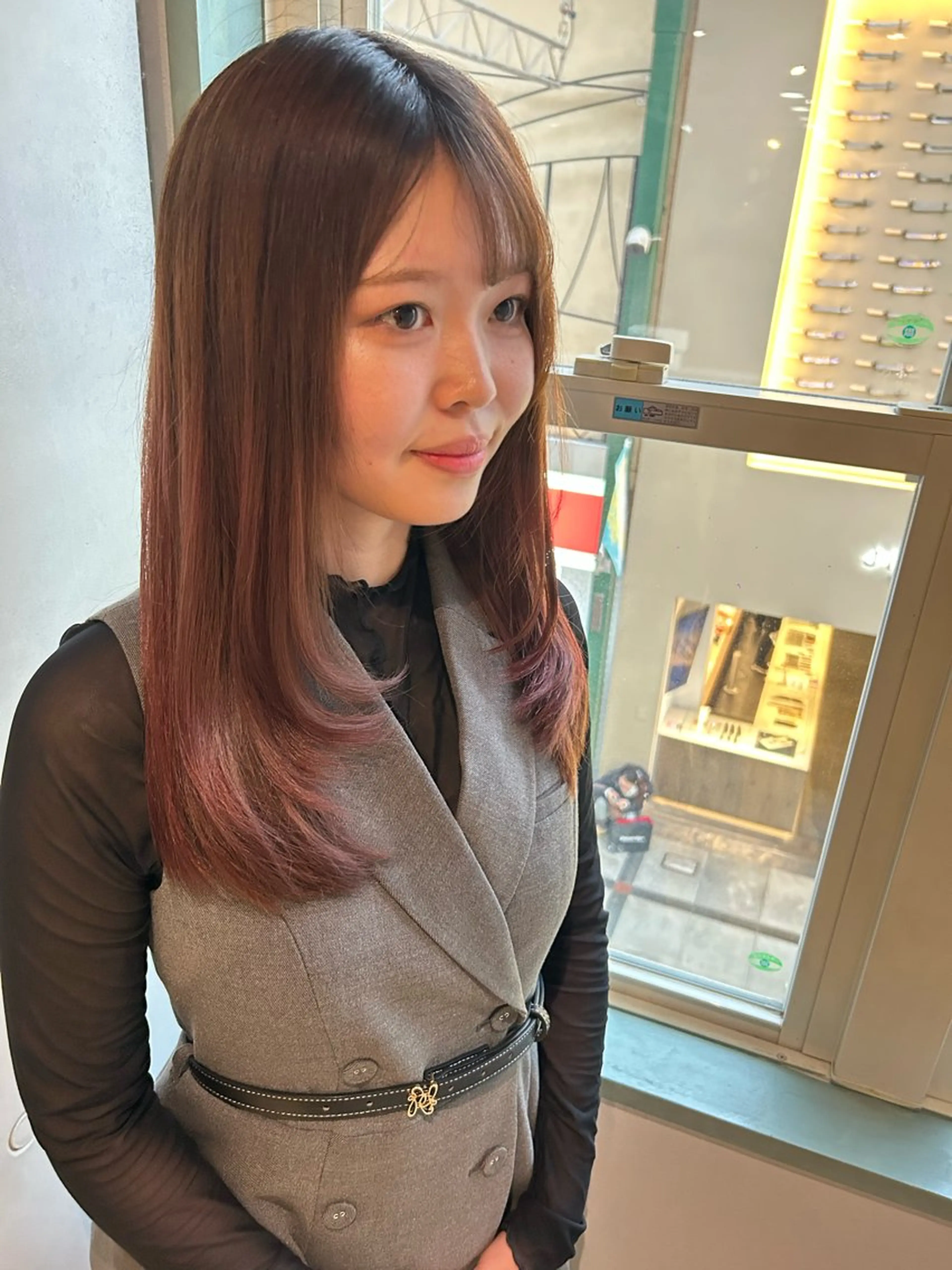 ミディアム レイヤーカット カット 縮毛矯正 Lafith  hair flamme所属・哲平／ショート／メ ンズ／ボブ／艶髪✨のヘアスタイル