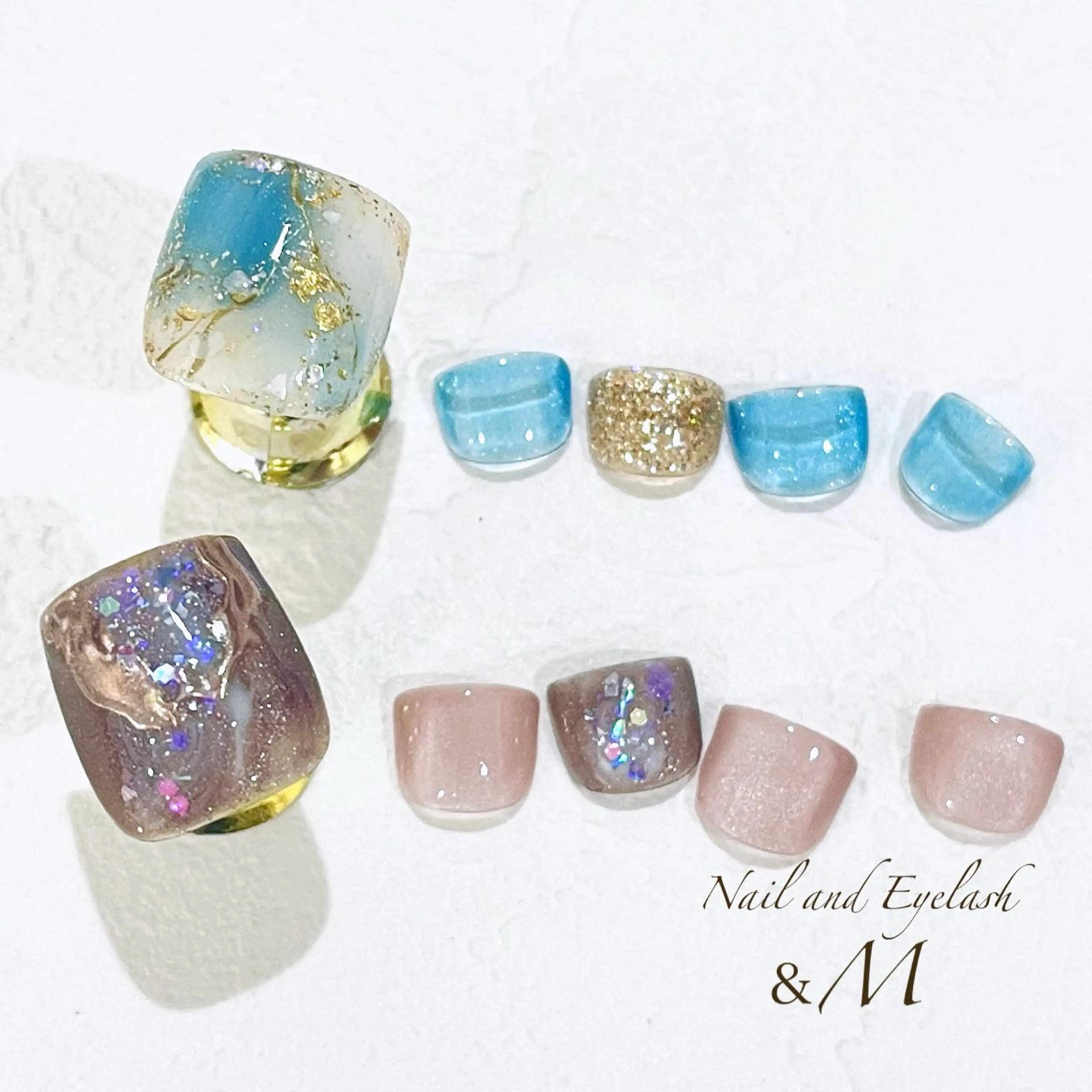 オフ無料★【定額 フット デザインC】✨️ フットバス・甘皮ケア付き💅の写真