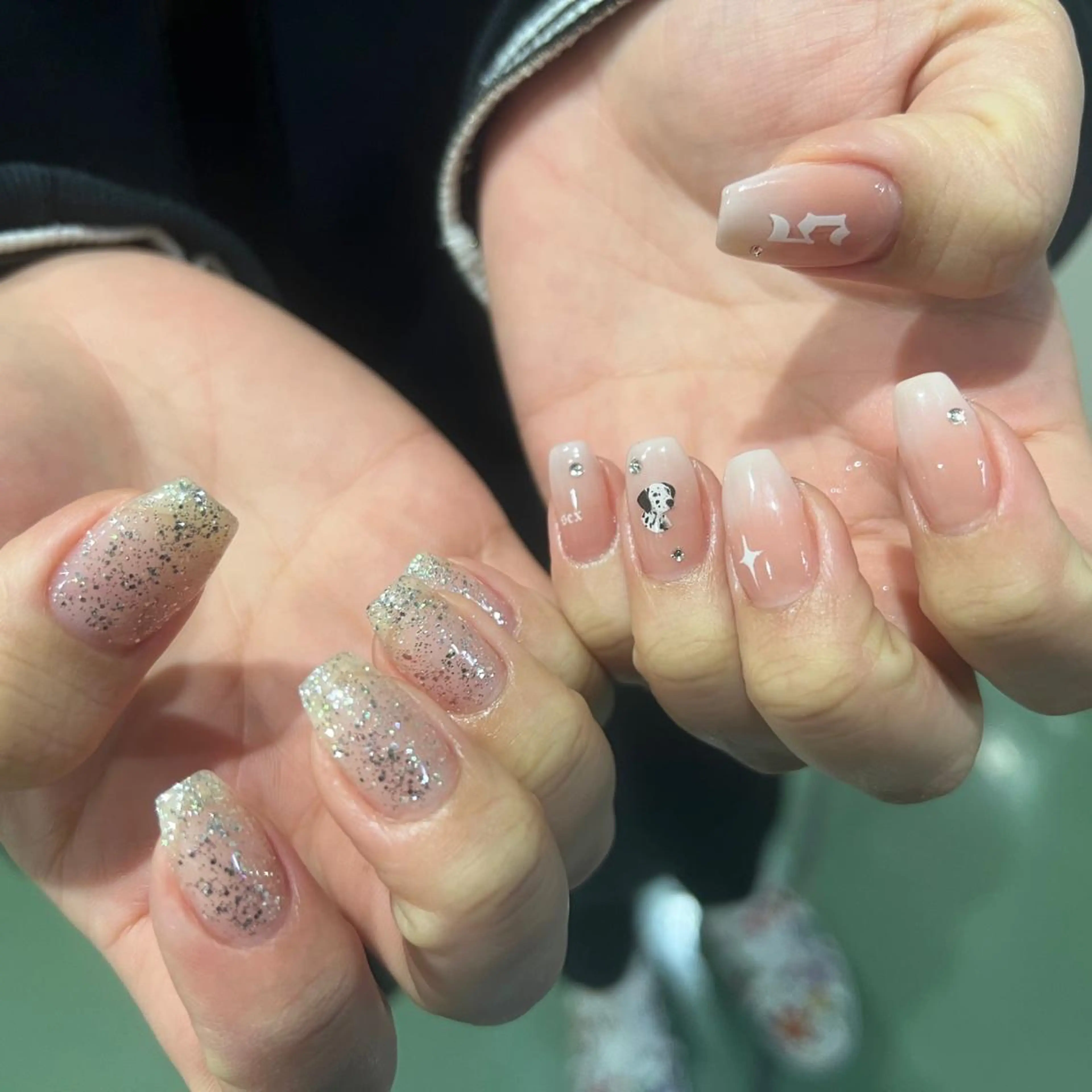 ネイル ジェルネイル キラキラネイル メンズネイル スカルプネイル ショートネイル ハンドネイル Nail Salon L'arc所属・💊大阪/心斎橋 moni🧠のネイルデザイン