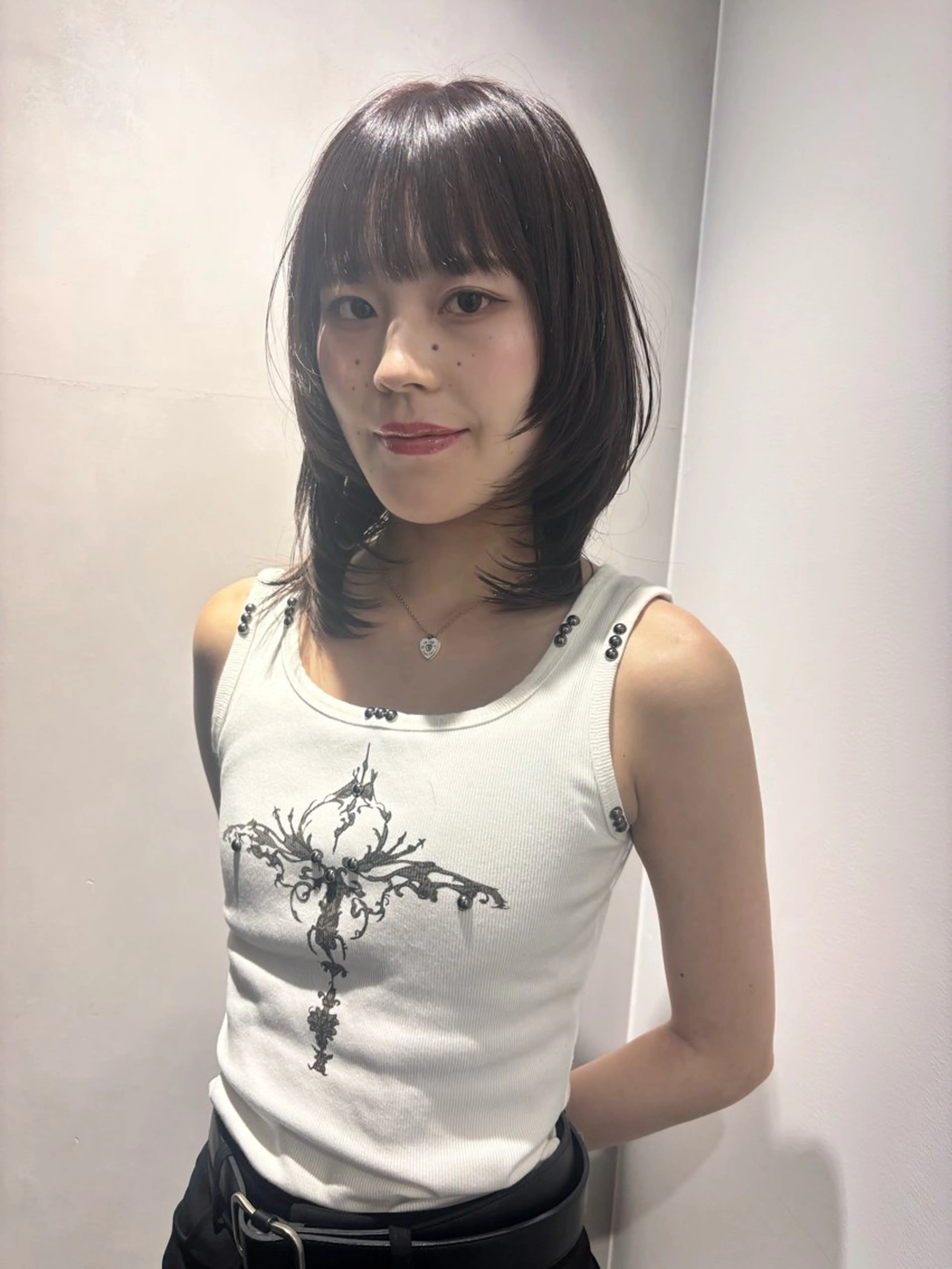 ミディアム レイヤーカット GARTE所属・ゲンキ/ボブ /無料カットモデルのヘアスタイル