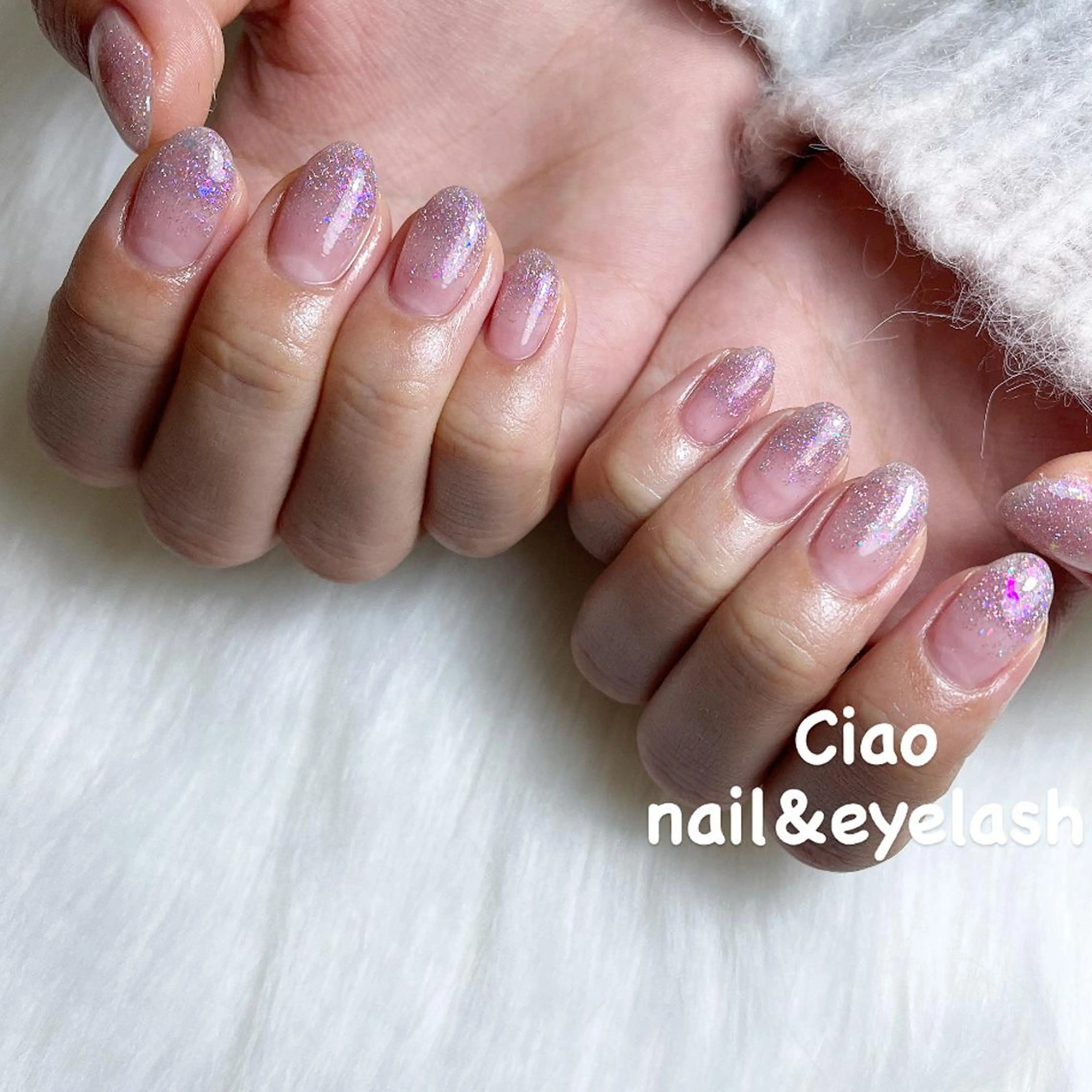 ネイル アートネイル ジェルネイル グラデーション ラメ(グリッター) ラメグラデーション #Amin所属・#Amin nail salonのネイルデザイン