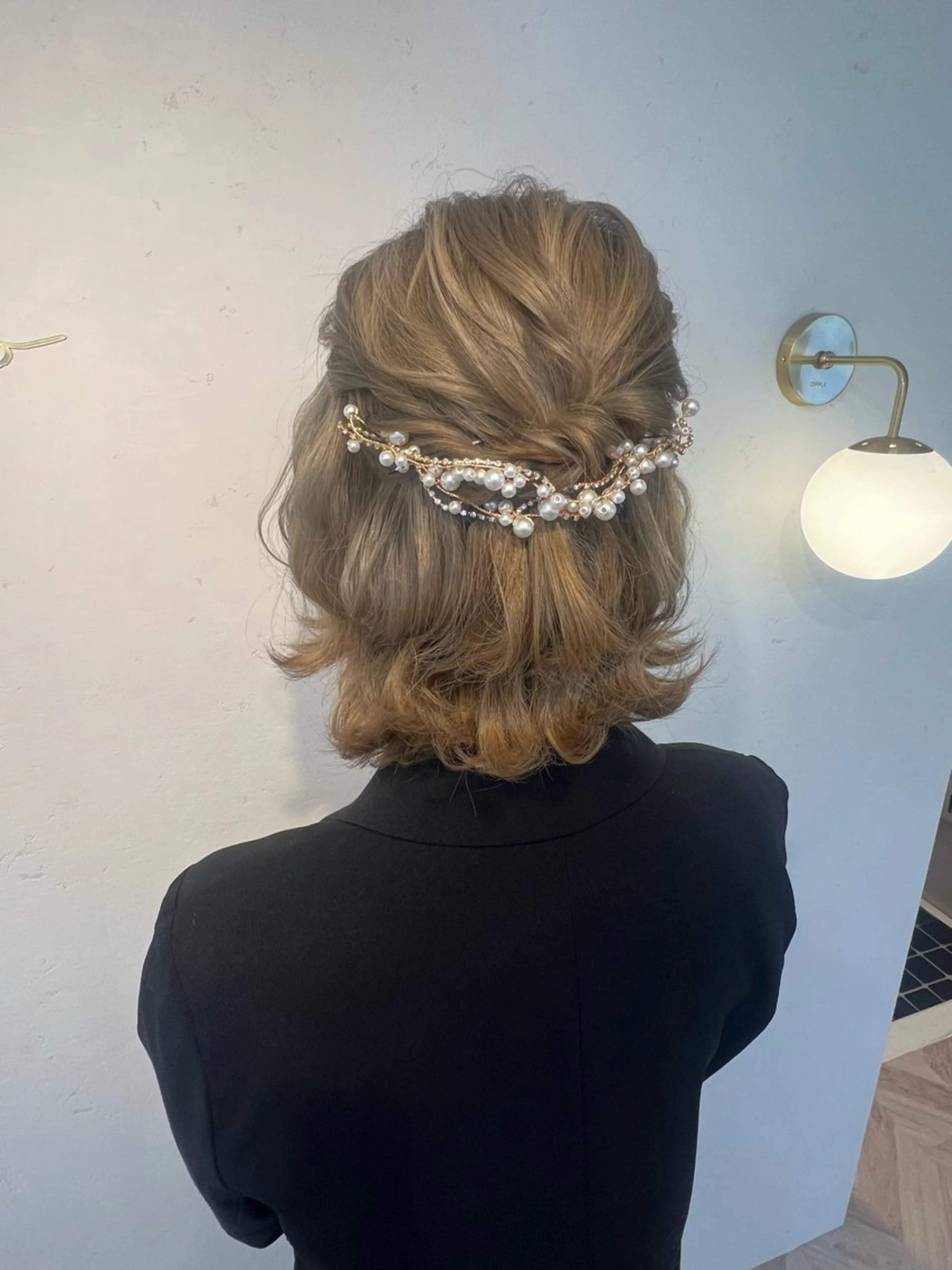 ヘアアレンジ ハーフアップ ボブ ヘアセット 大人可愛いヘアメイク 💋🧚‍♀️しずかのヘアスタイル