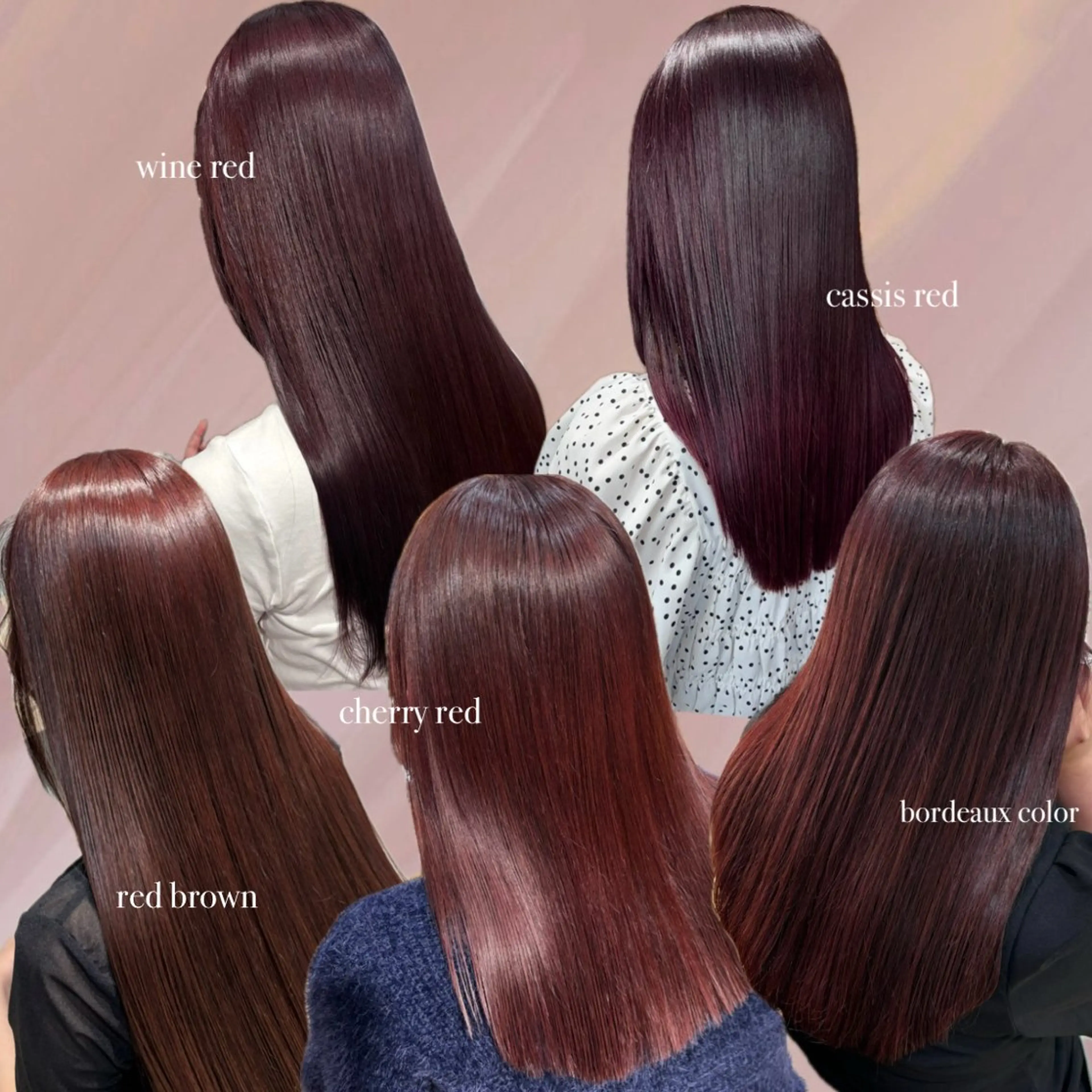 ロング カラー カット ヘアカラー トリートメント 暖色カラー/ボルドー /赤髪/yusaのヘアスタイル
