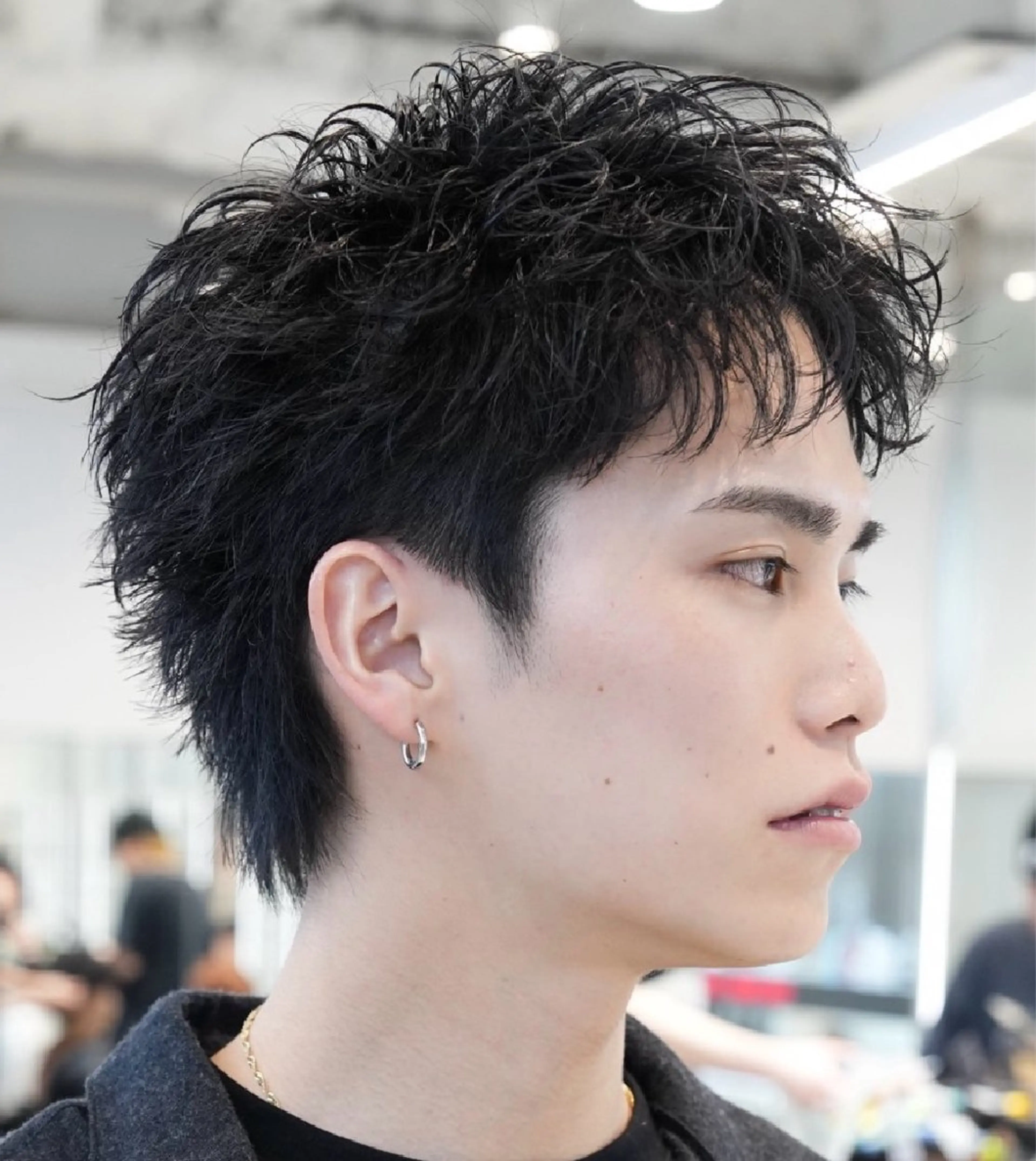 ショート パーマ メンズ センターパート マッシュ メンズパーマ プードルパーマ メンズツイストパーマ カット パーマ トリートメント 仙台フェザーパーマ/ fifth/遠藤楓雅のヘアスタイル