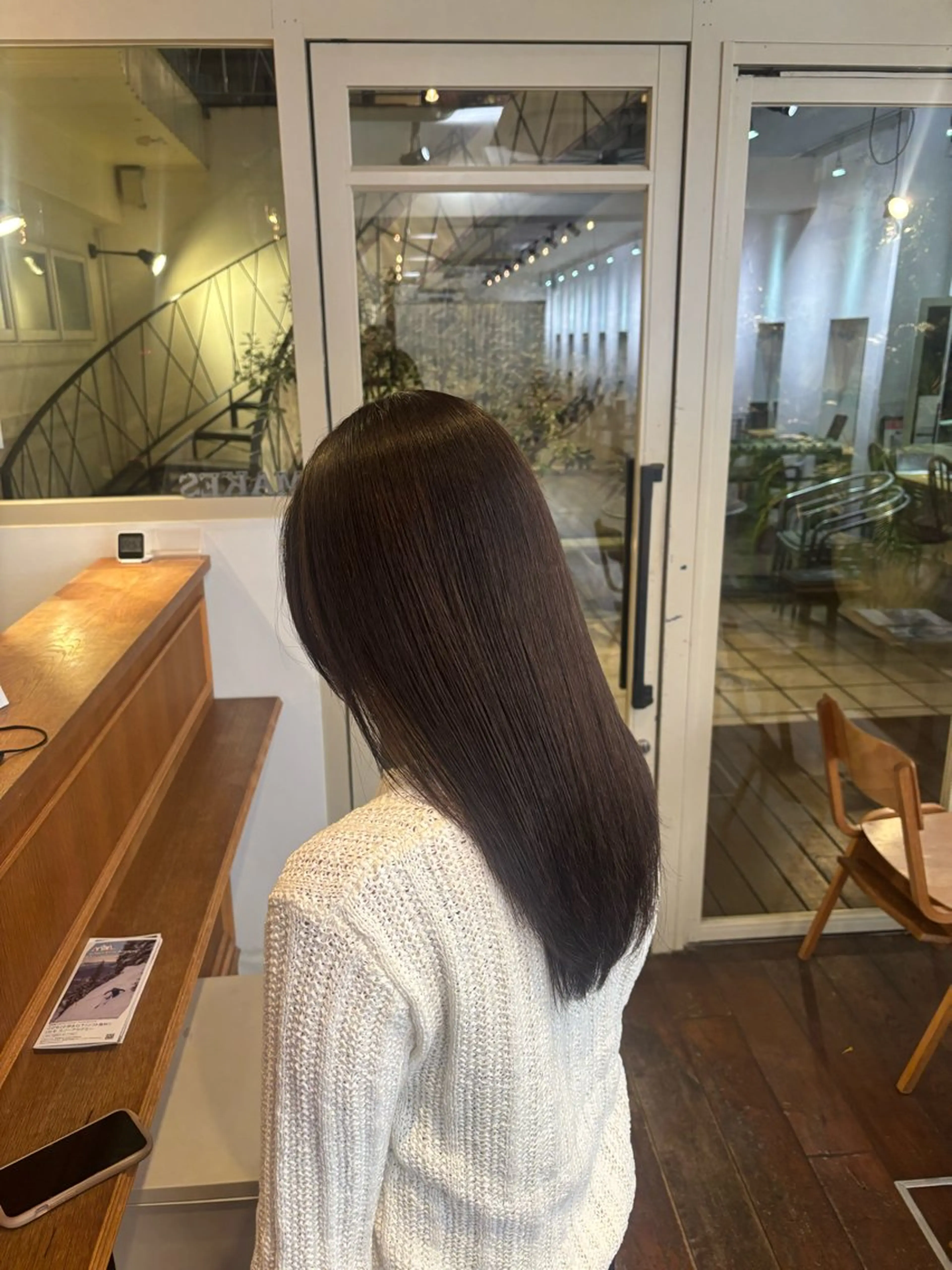 ロング カラー くいた あやなのヘアスタイル