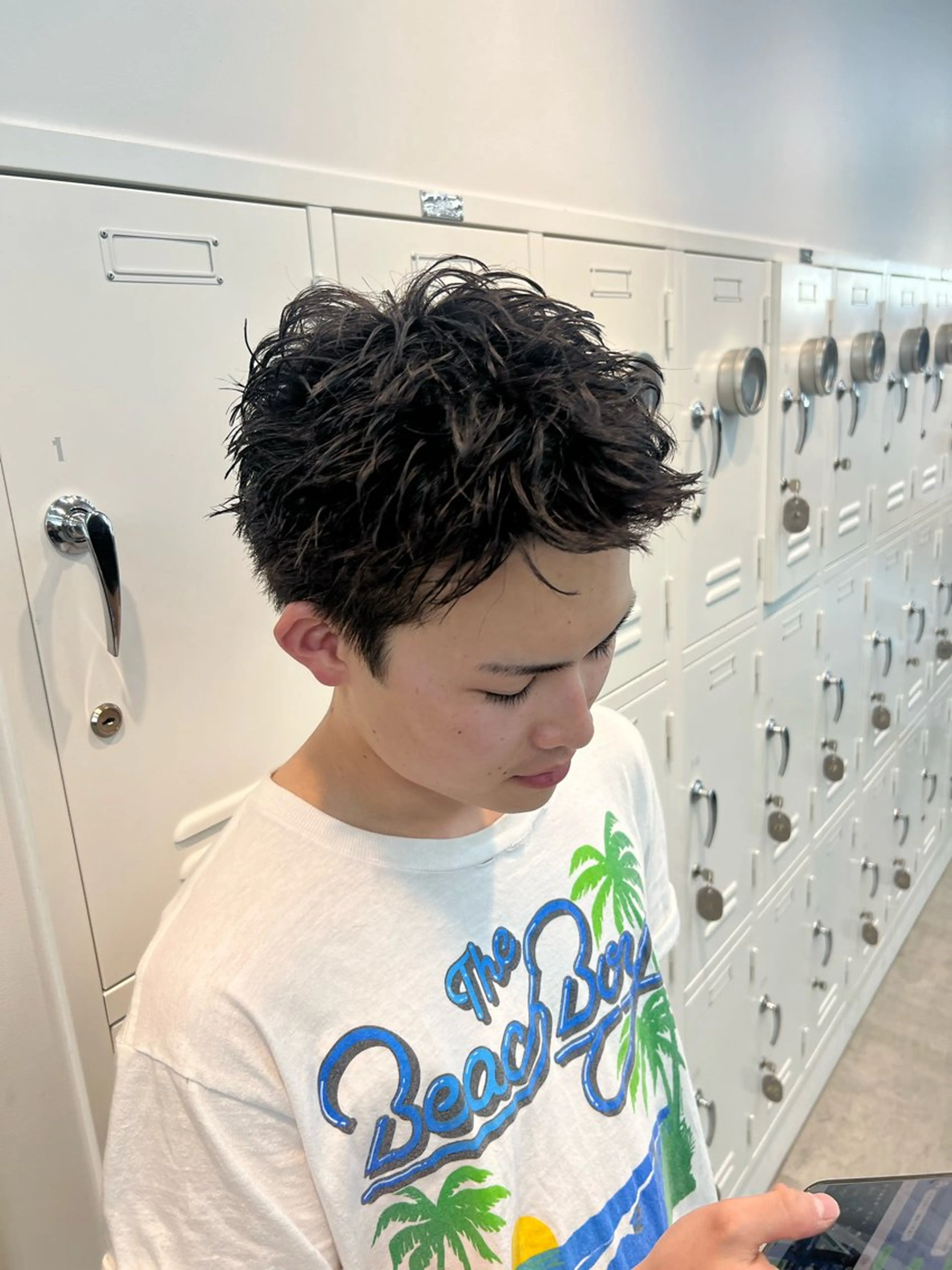 パーマ メンズ カット パーマ 🌀toa/波巻き✨ /メンズパーマ／栄のヘアスタイル