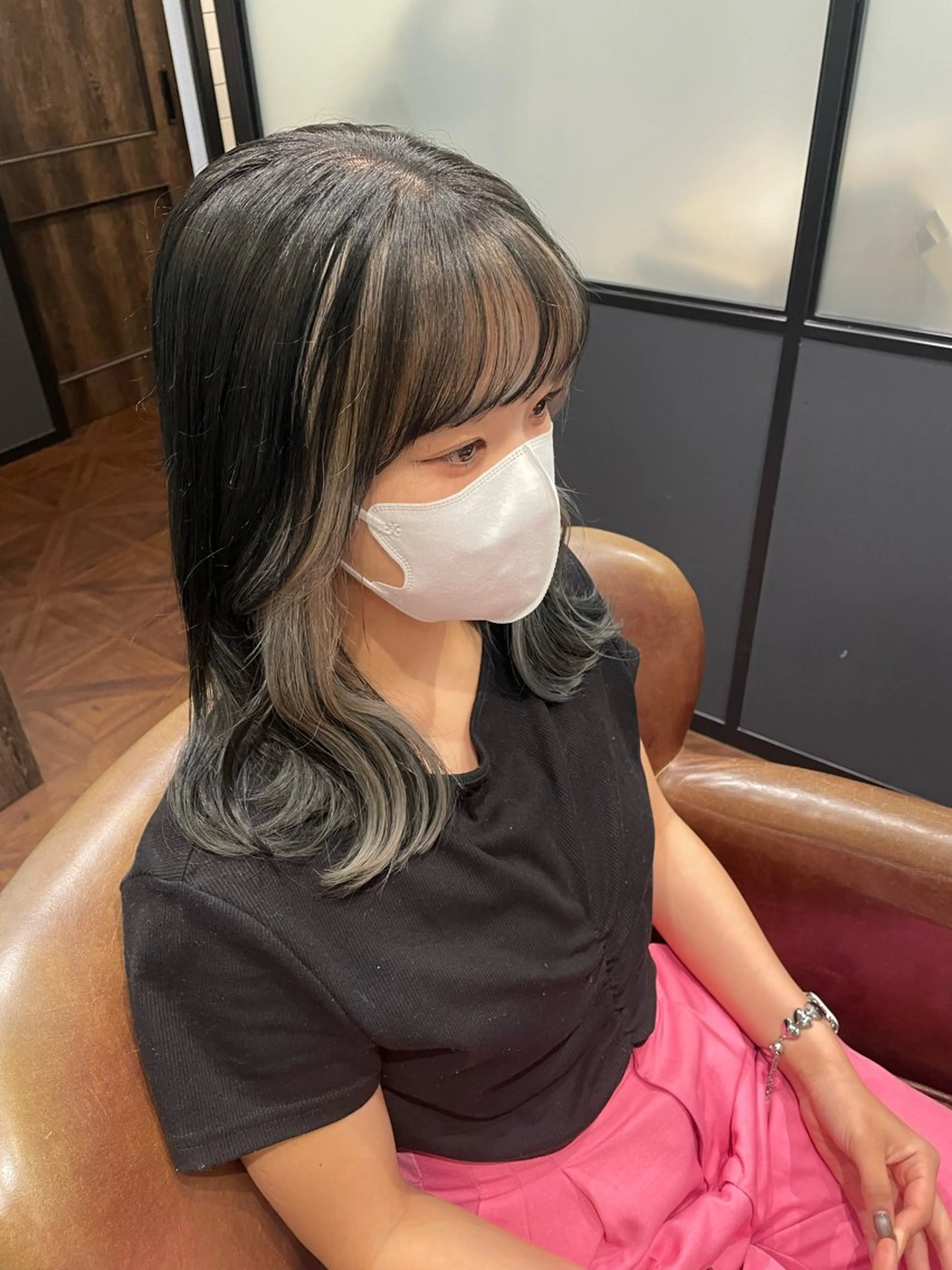 セミロング カラー カット ヘアカラー トリートメント 大川 美優のヘアスタイル