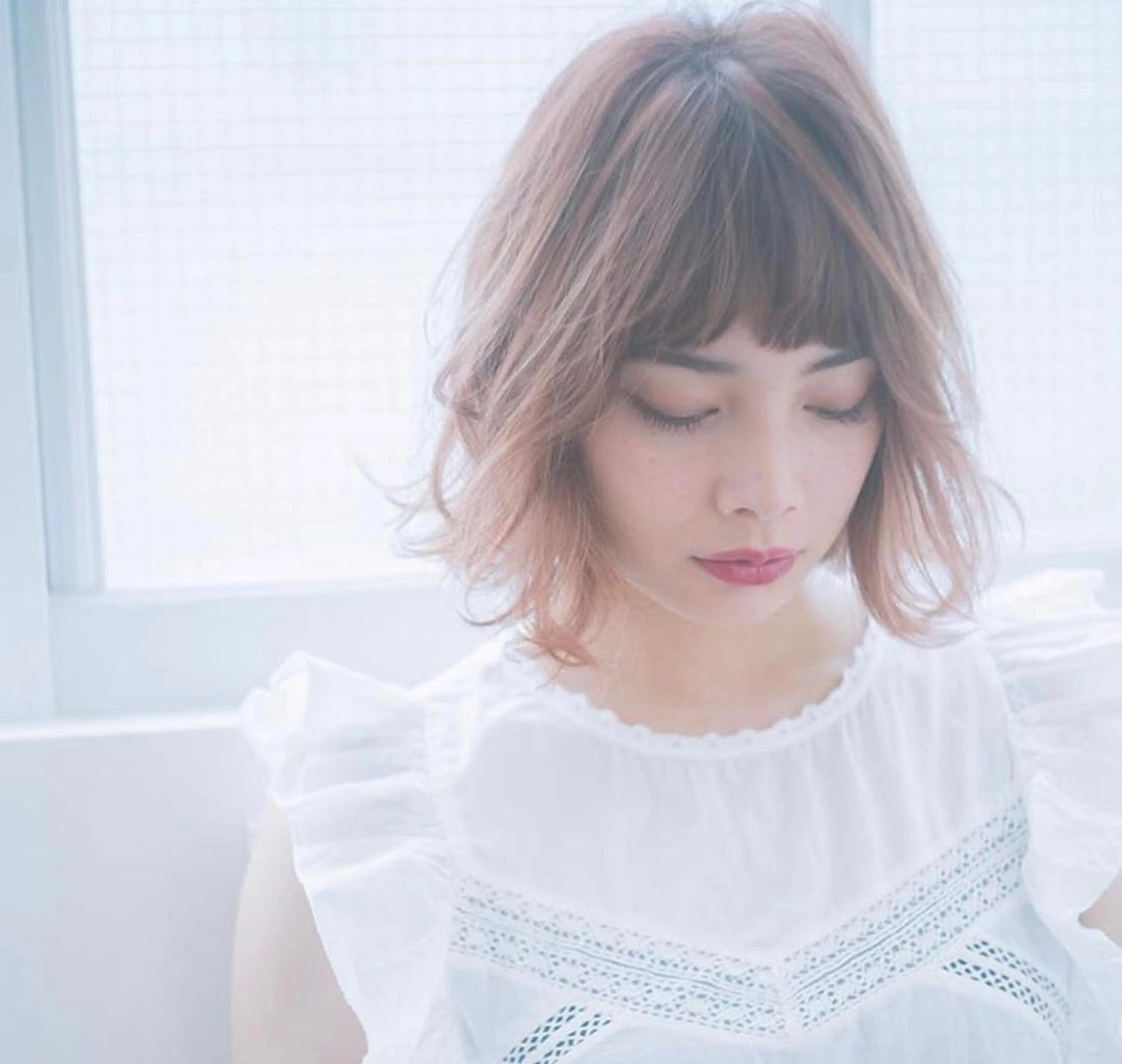 ミディアム 透明感カラー・ 髪質改善🩵イケダのヘアスタイル