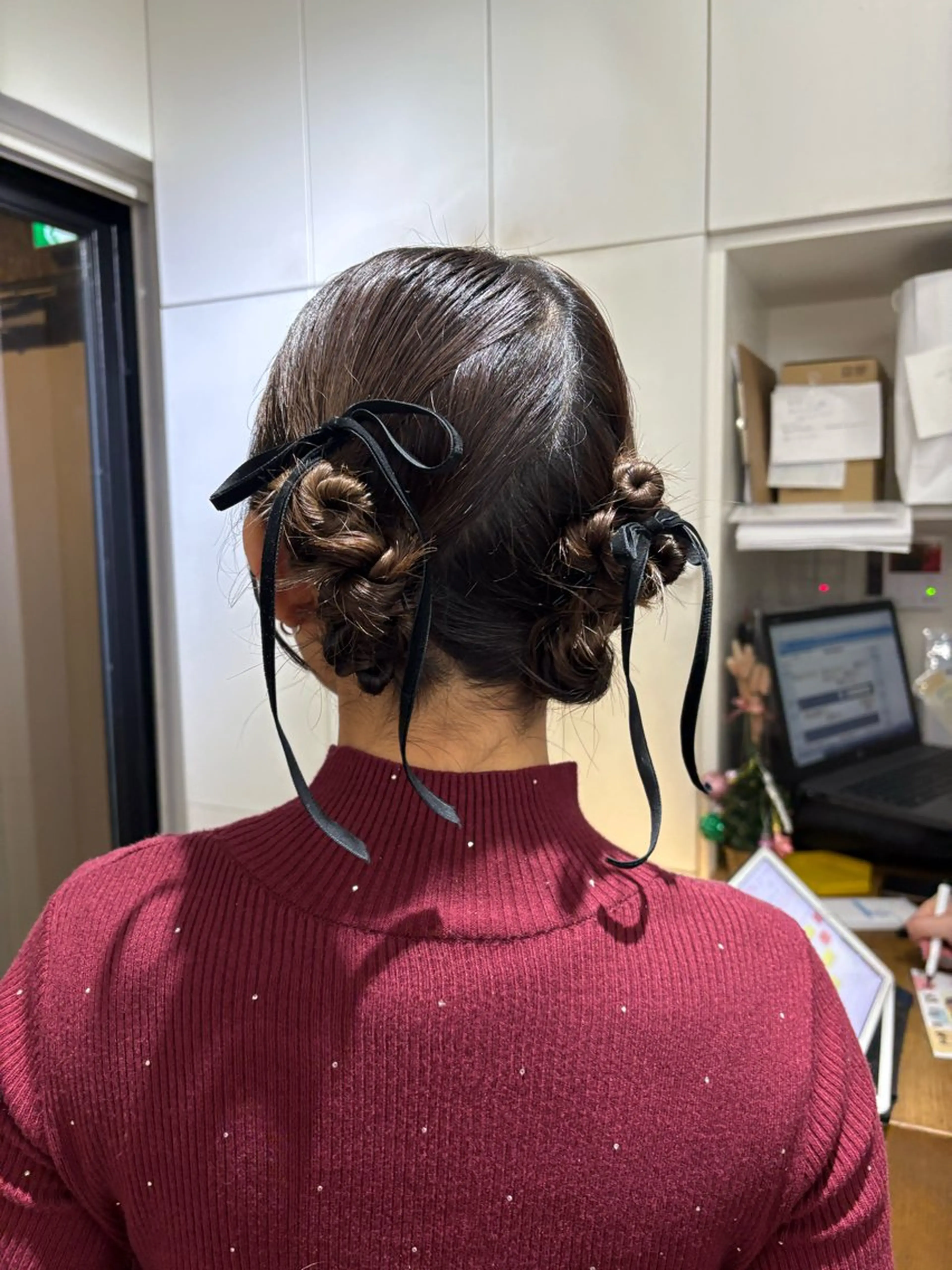 ミディアム ヘアアレンジ ヘアセット 梅田 /透明感カラー 🤍narumiのヘアスタイル