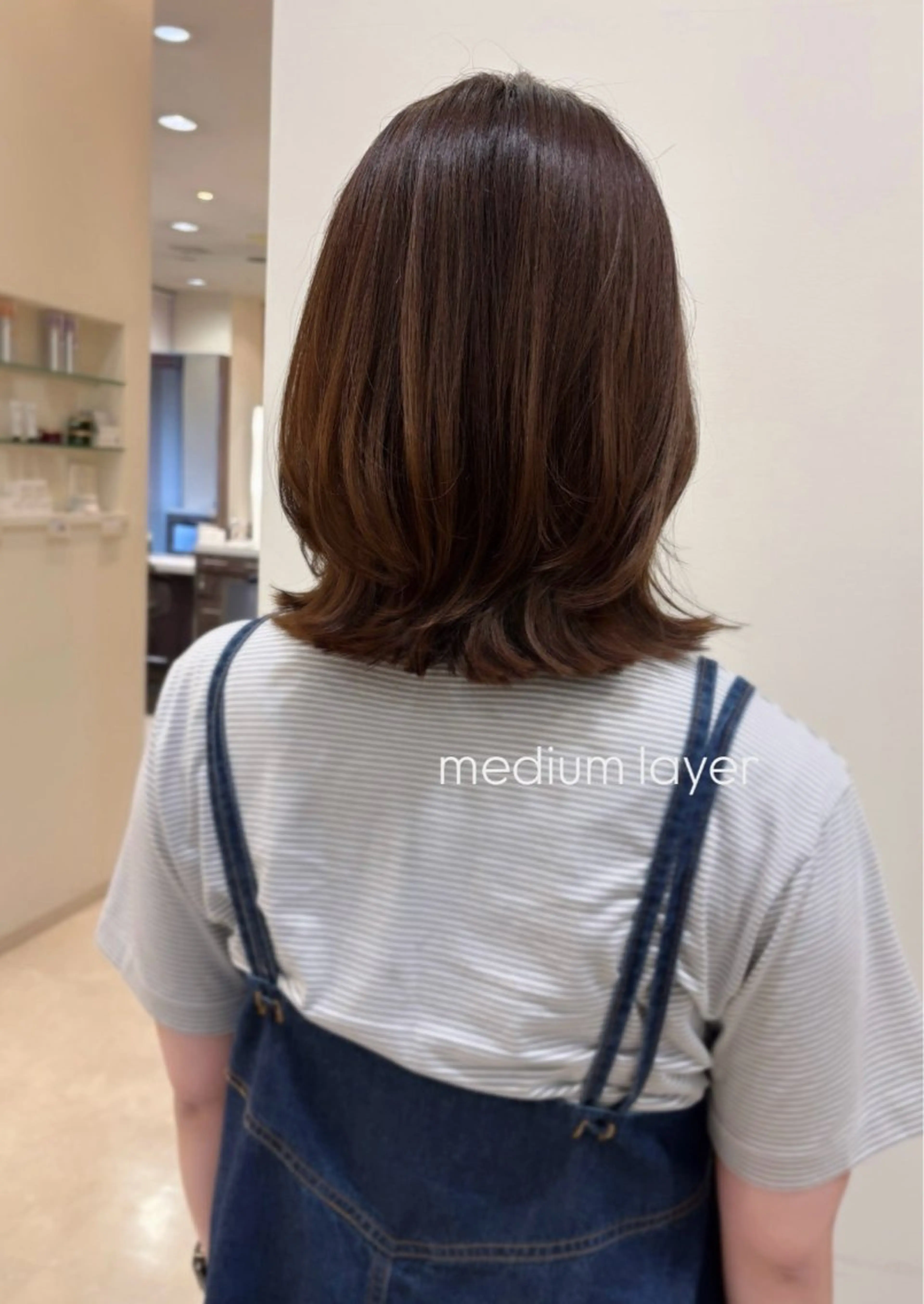ミディアム レナークルグラン 大浪　莉歩のヘアスタイル