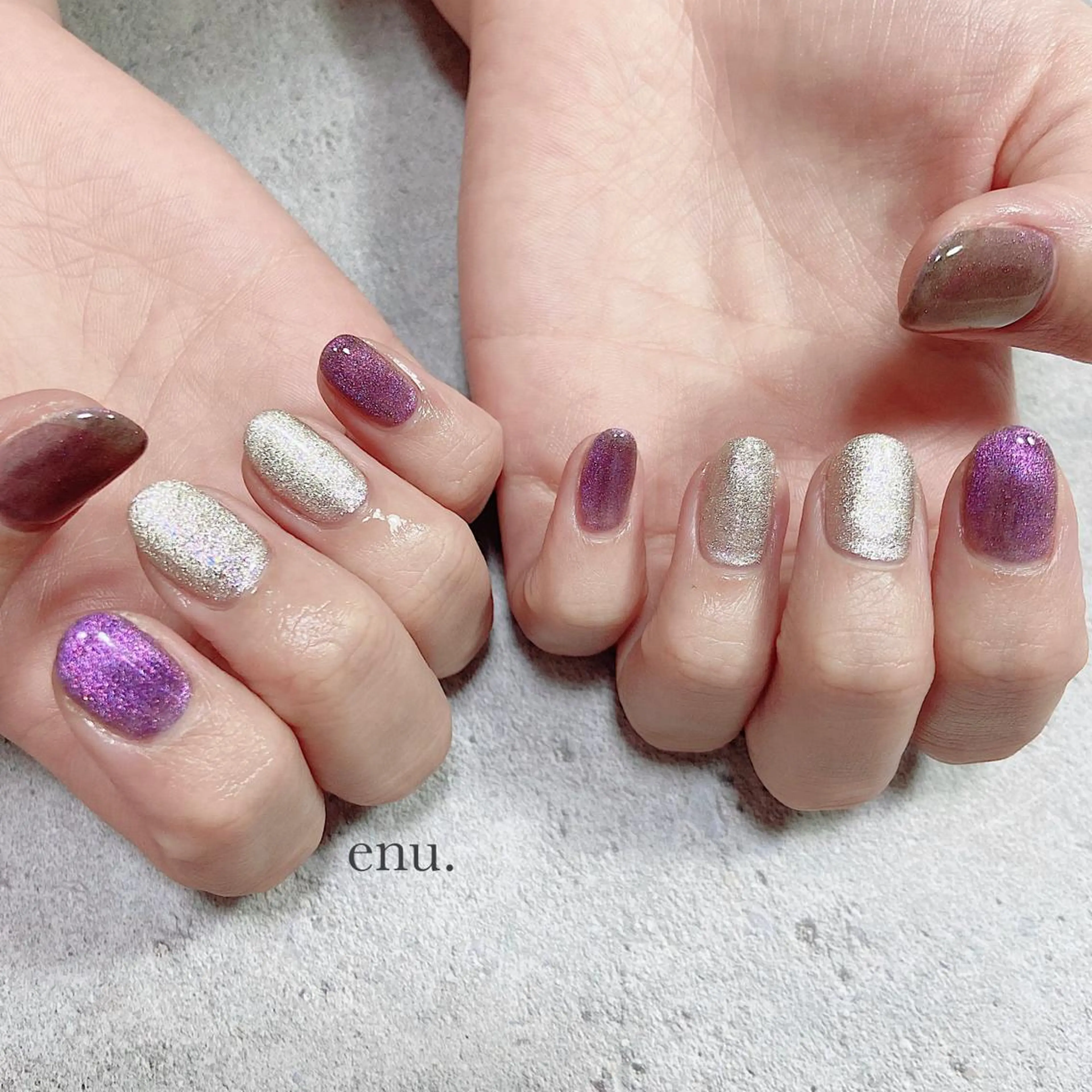 ネイル マグネットネイル ハンドネイル enu. nanakoのネイルデザイン