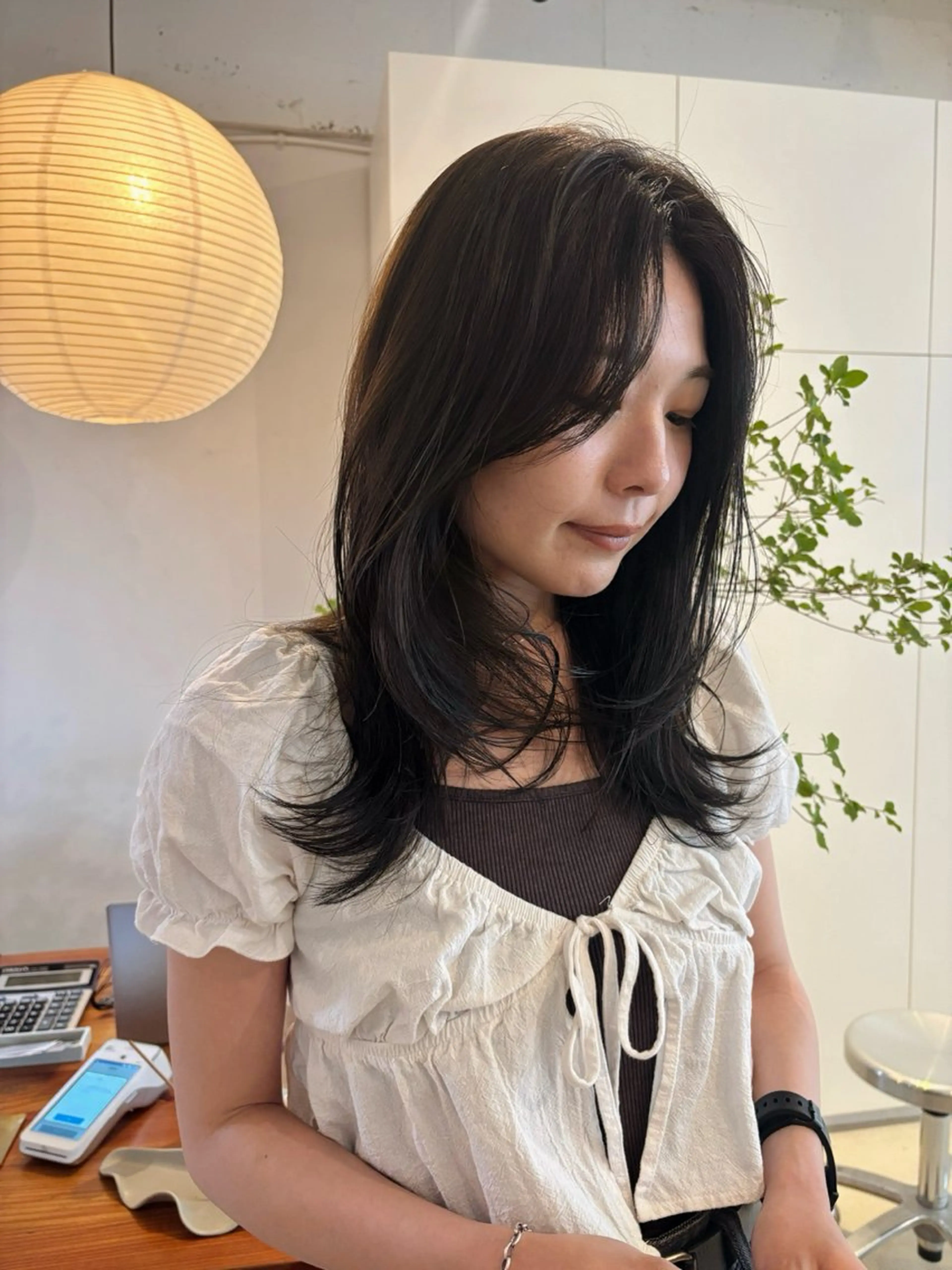 セミロング カット ヘアカラー トリートメント 🍑透明感hair ・NENE🍑のヘアスタイル