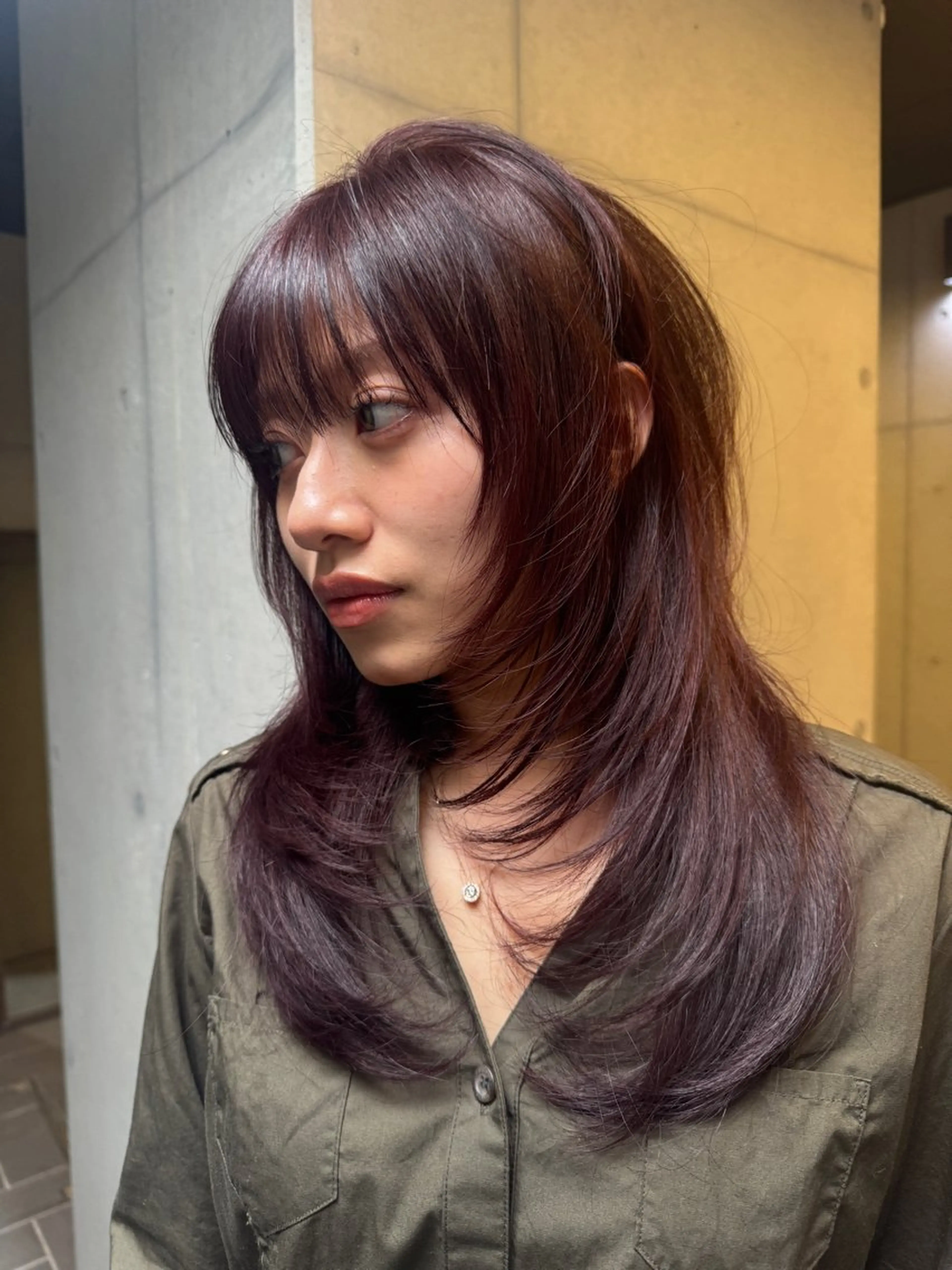 🐺顔周りが盛れる🐺レイヤーカット＋カラー＋補習TRの写真