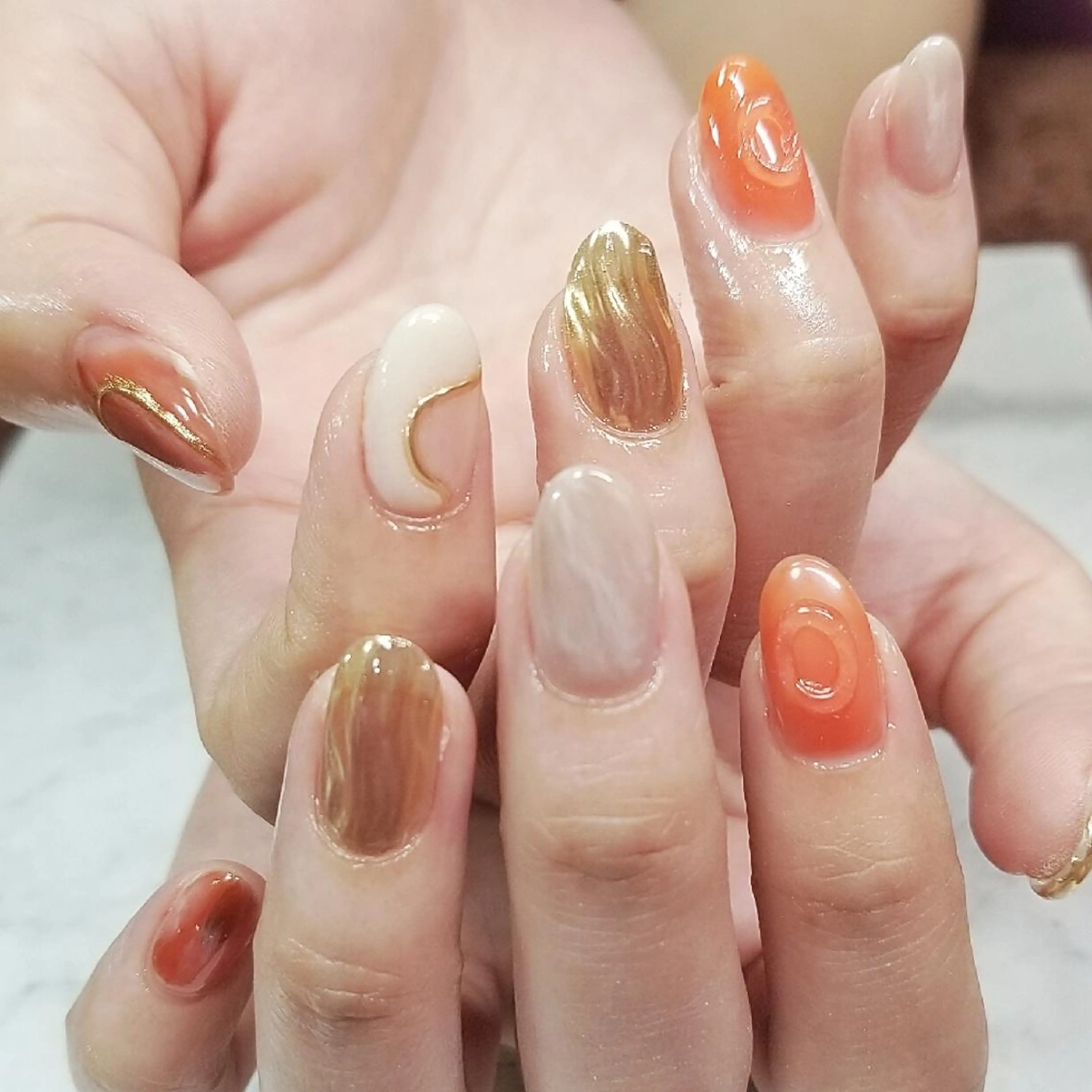 ネイル 持ち込み ニュアンスネイル ハンドネイル 博多ネイル ｍｉｍｉのネイルデザイン