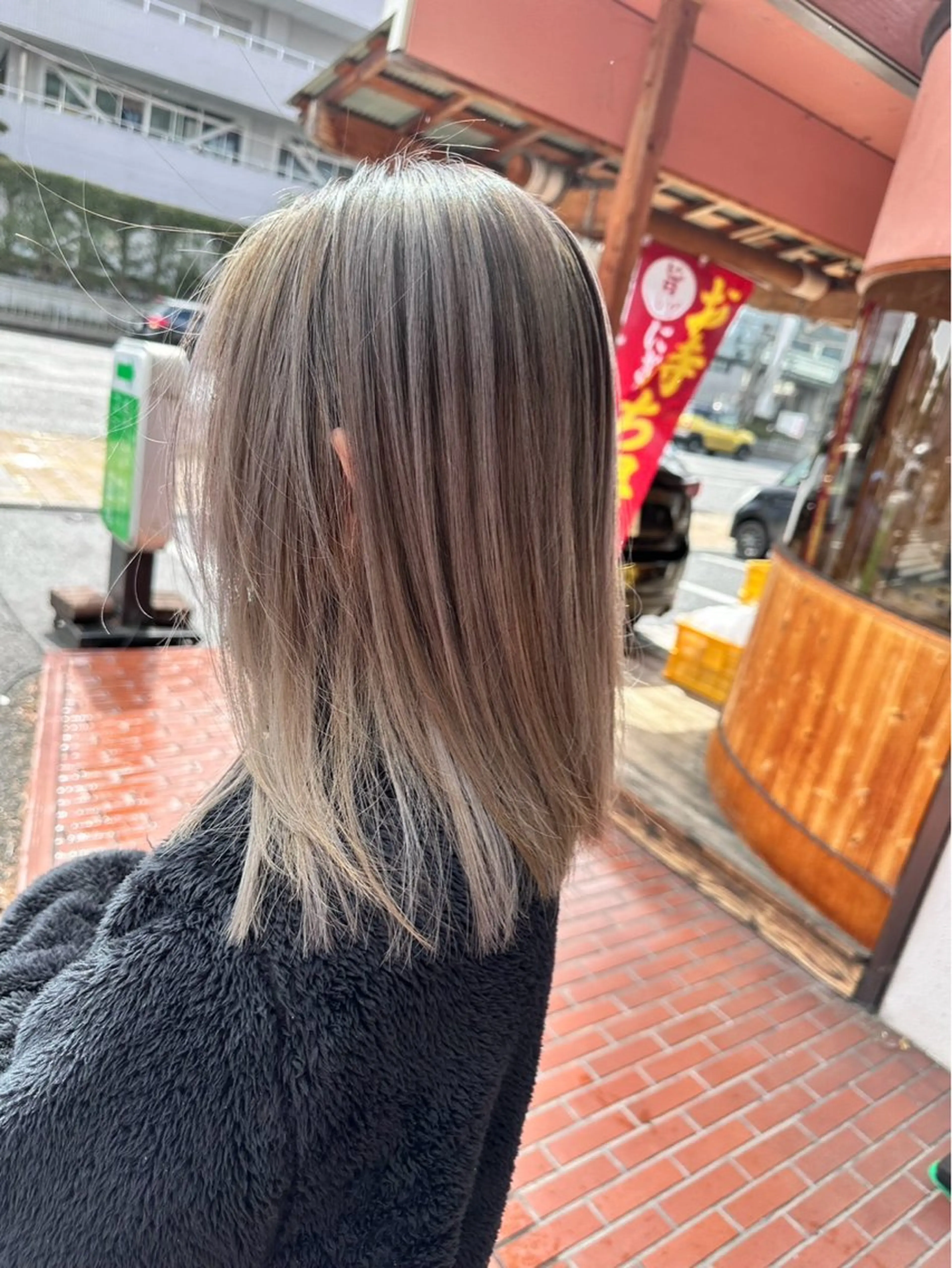 ミディアム カラー ヘアカラー 鍵 魁斗のヘアスタイル