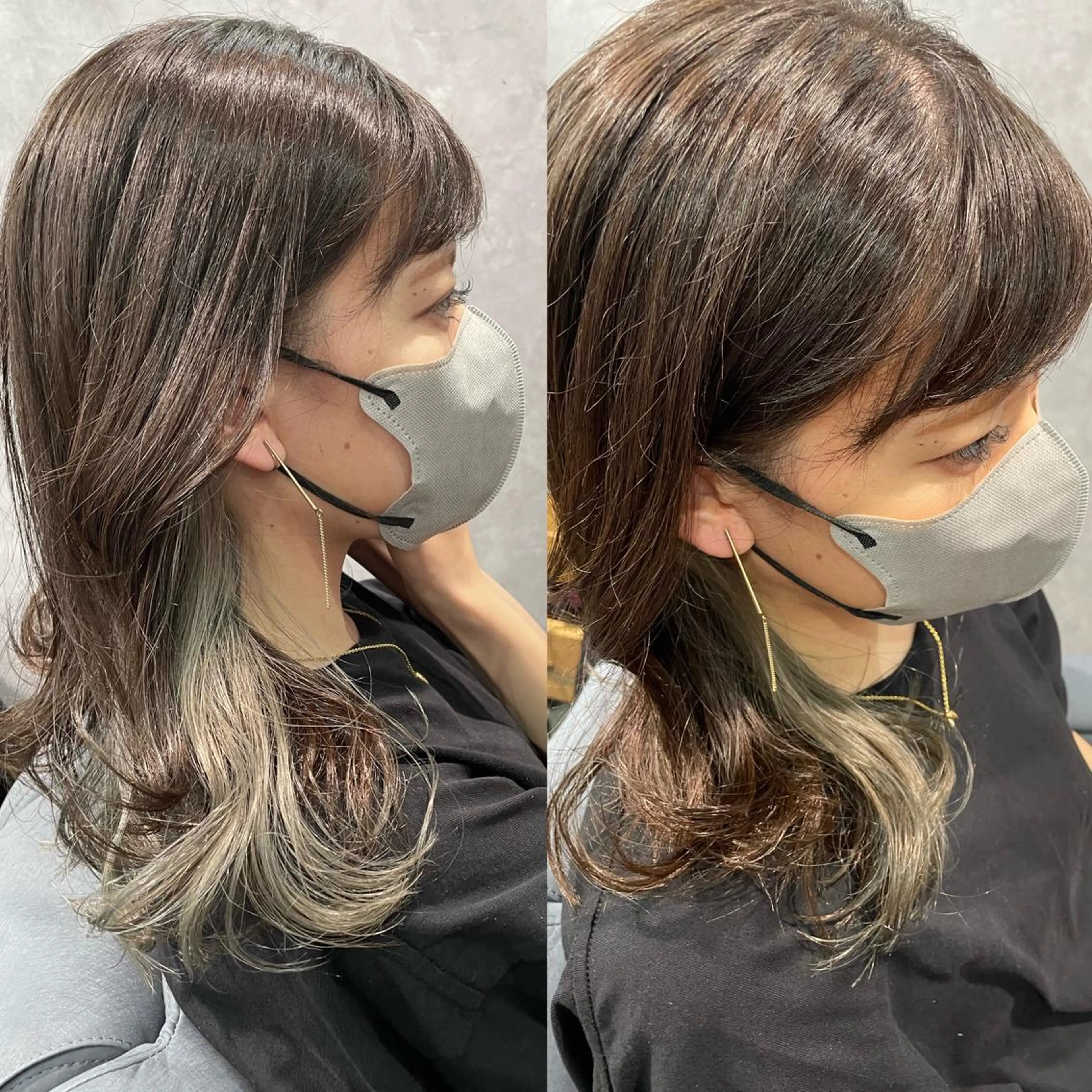 ロング カラー 黒岩 梨沙のヘアスタイル