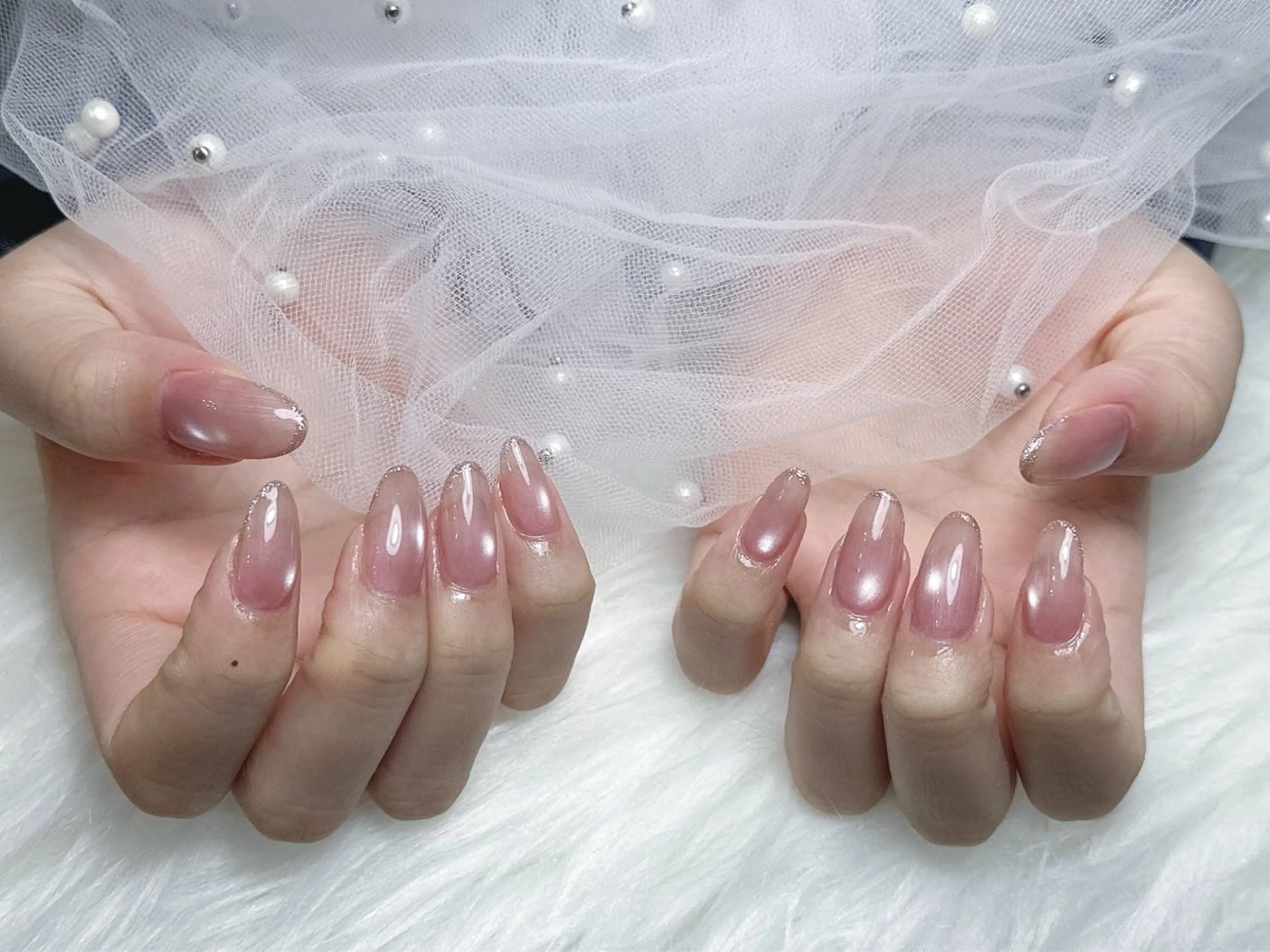 ネイル ラメ(グリッター) ハンドネイル 【Eclat エクラ】nail&beauty所属・Eclat〔エクラ〕 MOEKA𝜗𝜚*のネイルデザイン