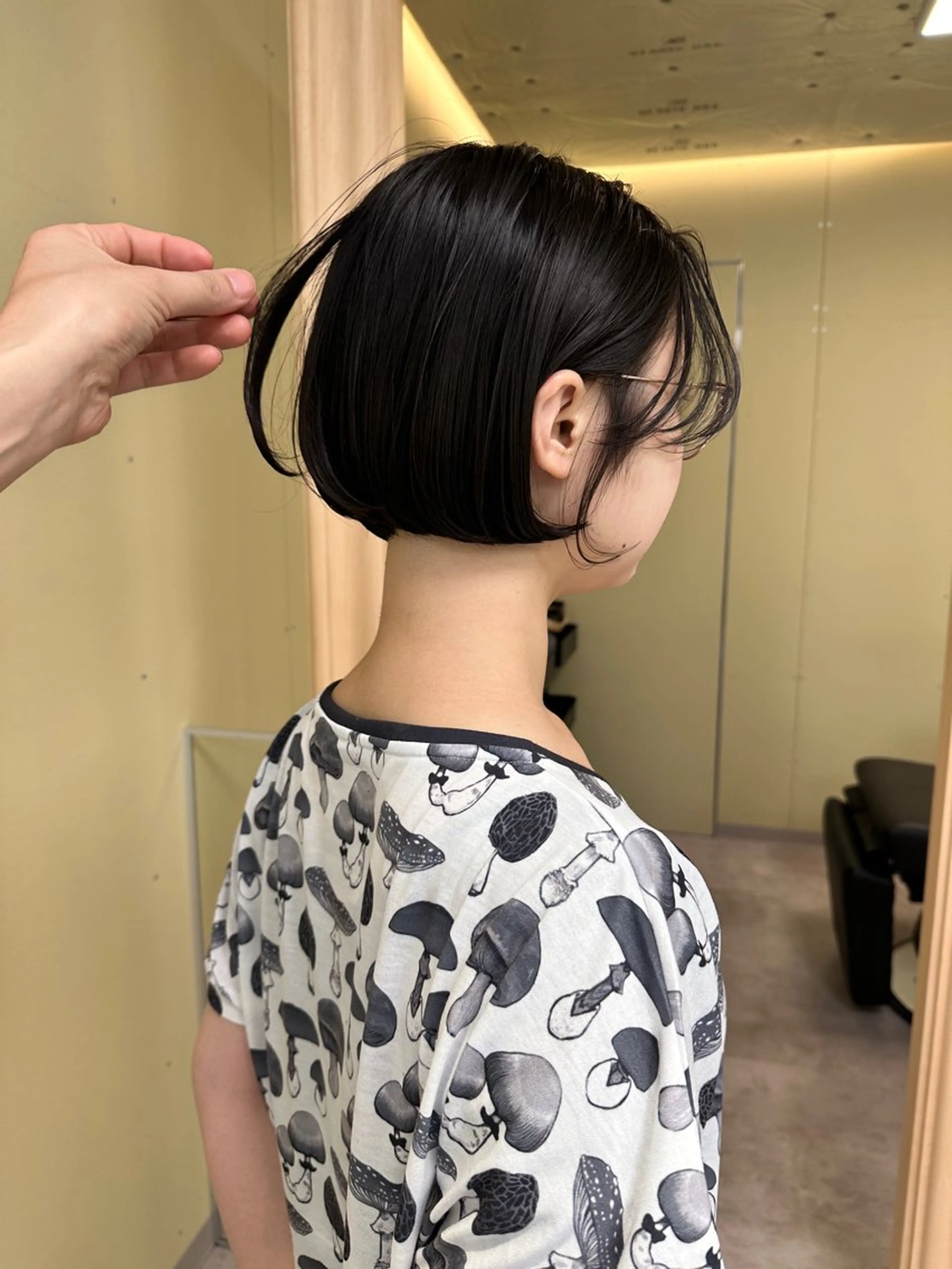 ミディアム カット ヘアカラー ボブ/ぱつっとボブ/ 谷口 海星のヘアスタイル