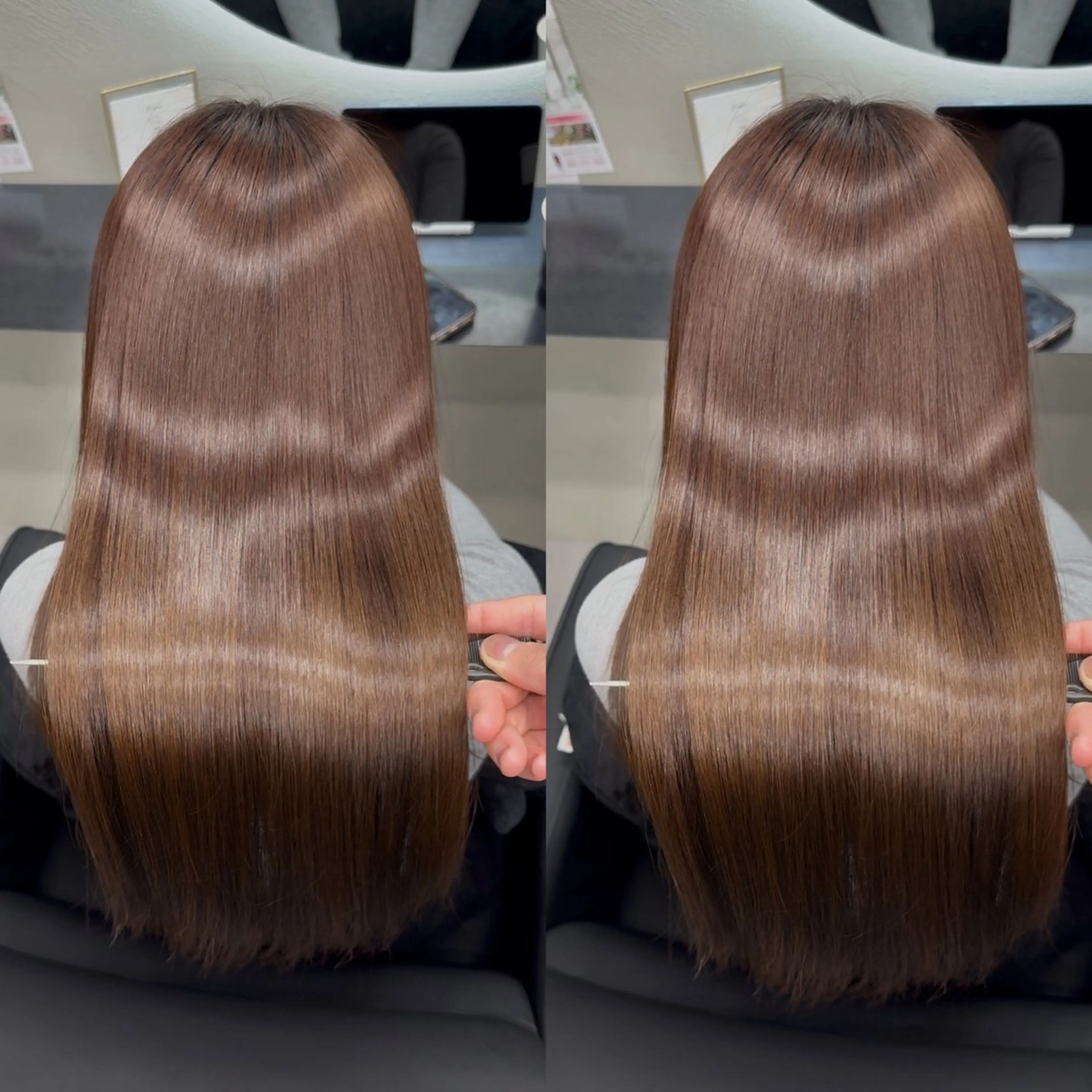 セミロング カラー カット ヘアカラー 縮毛矯正 髪質改善/美髪矯正 艶髪/Takutoのヘアスタイル