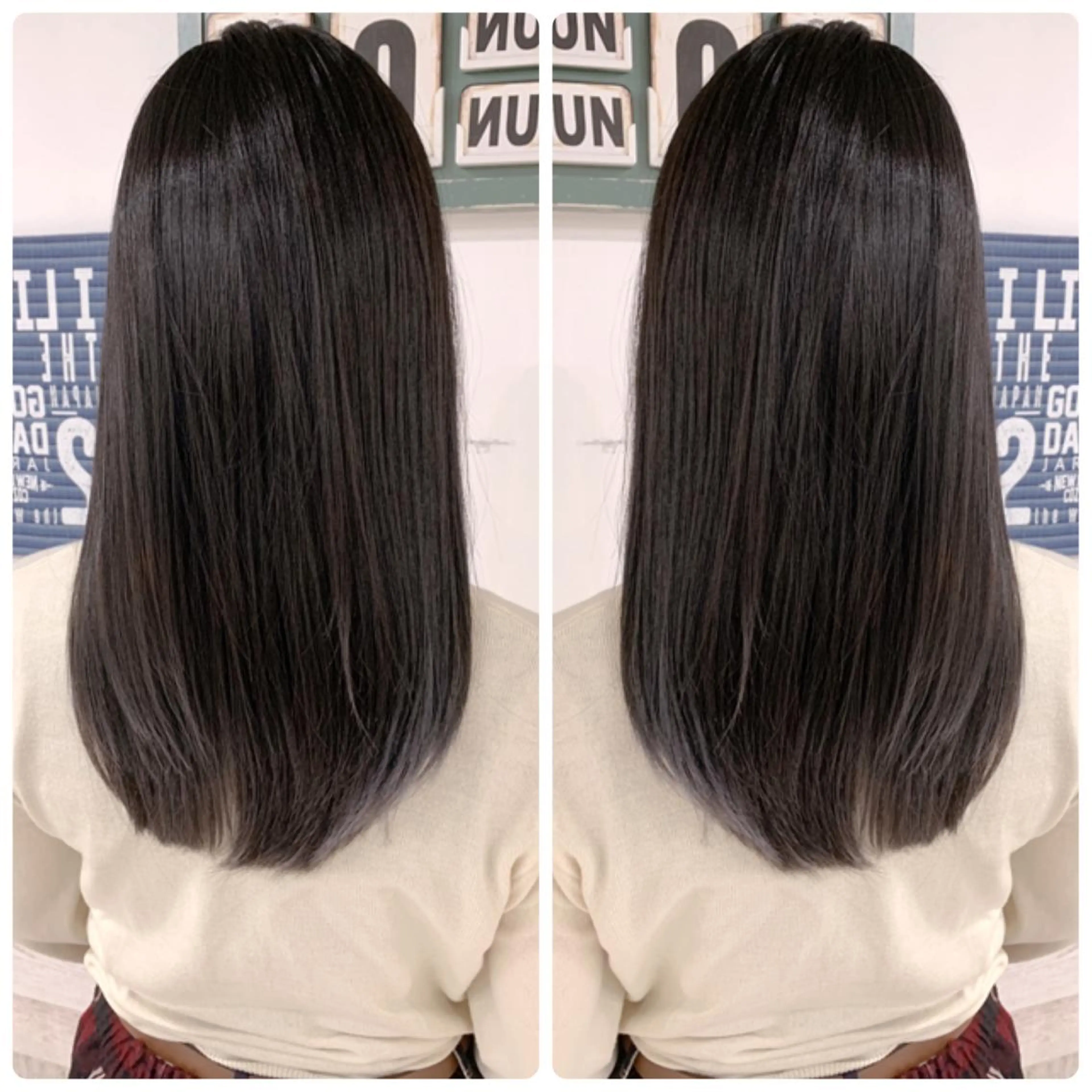 セミロング カラー カット ヘアカラー 京都大人女性ショート 徒歩1分/秋山のヘアスタイル