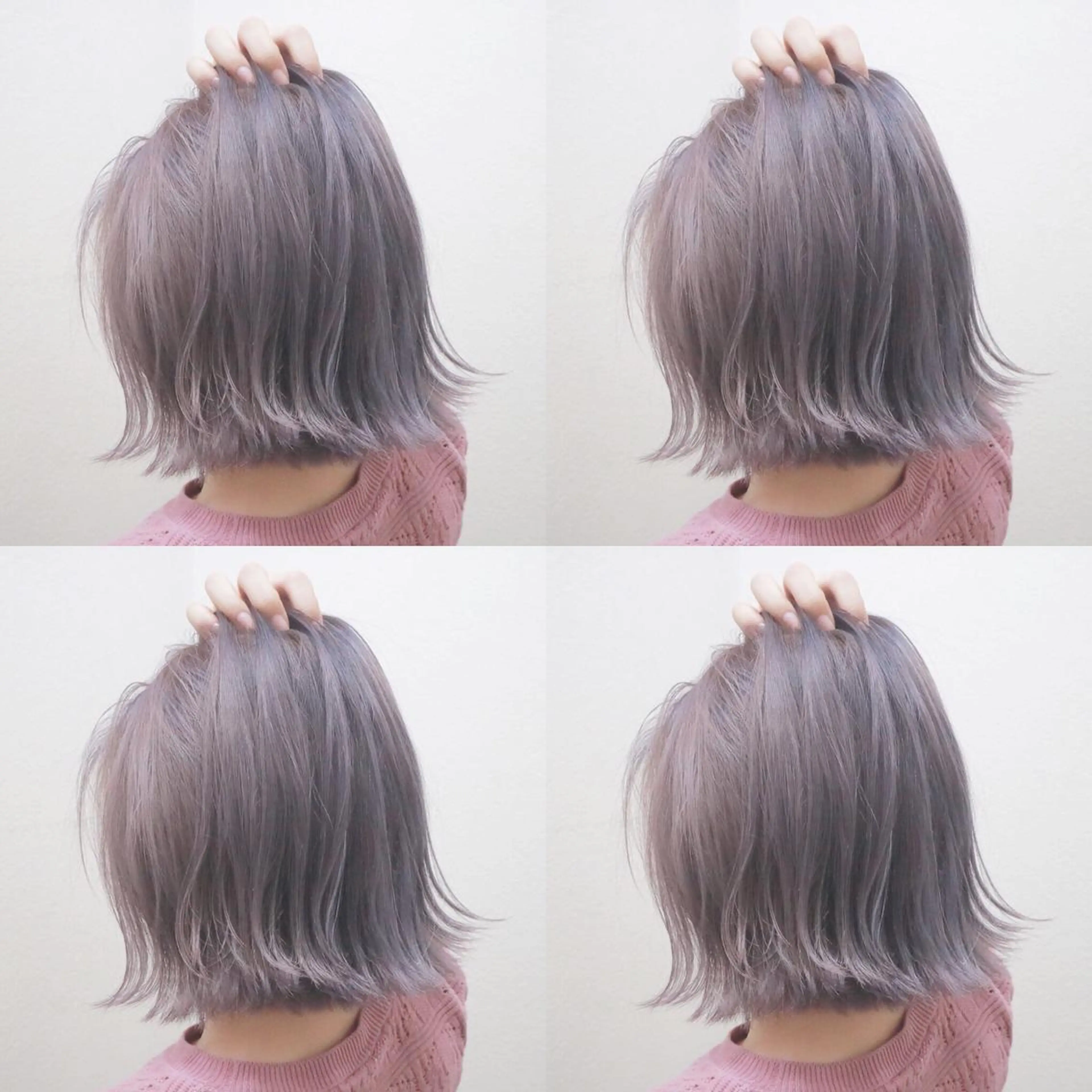 ショート カラー アディクシーカラー アッシュ ブリーチ ラベンダーカラー ラベンダーアッシュ JILBLAN京都 ショート/ハイライトのヘアスタイル