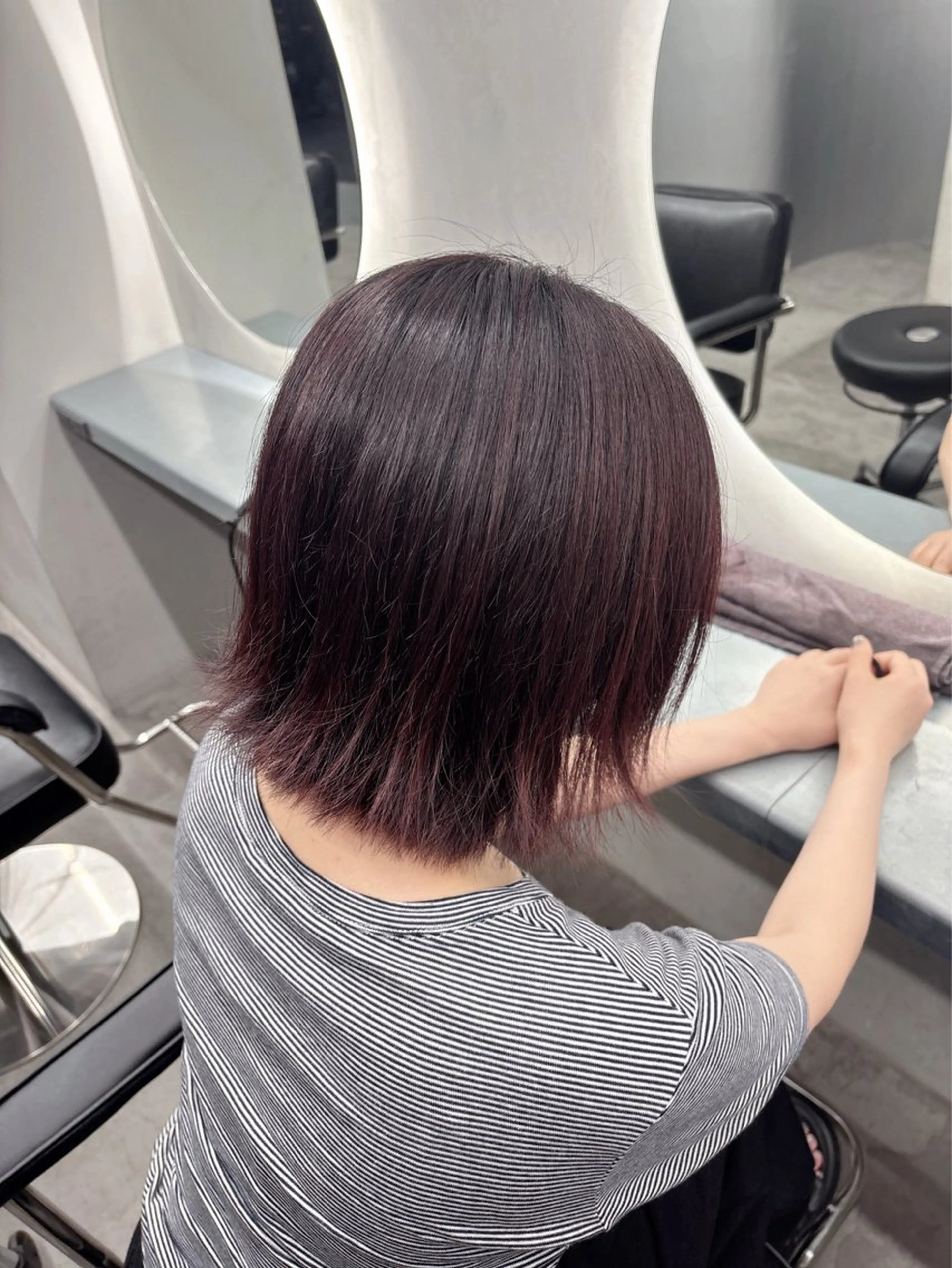 カラー ラベンダーカラー レッドカラー ヘアカラー トリートメント 透明感/グレージュ/ ベージュ/るな🪽のヘアスタイル